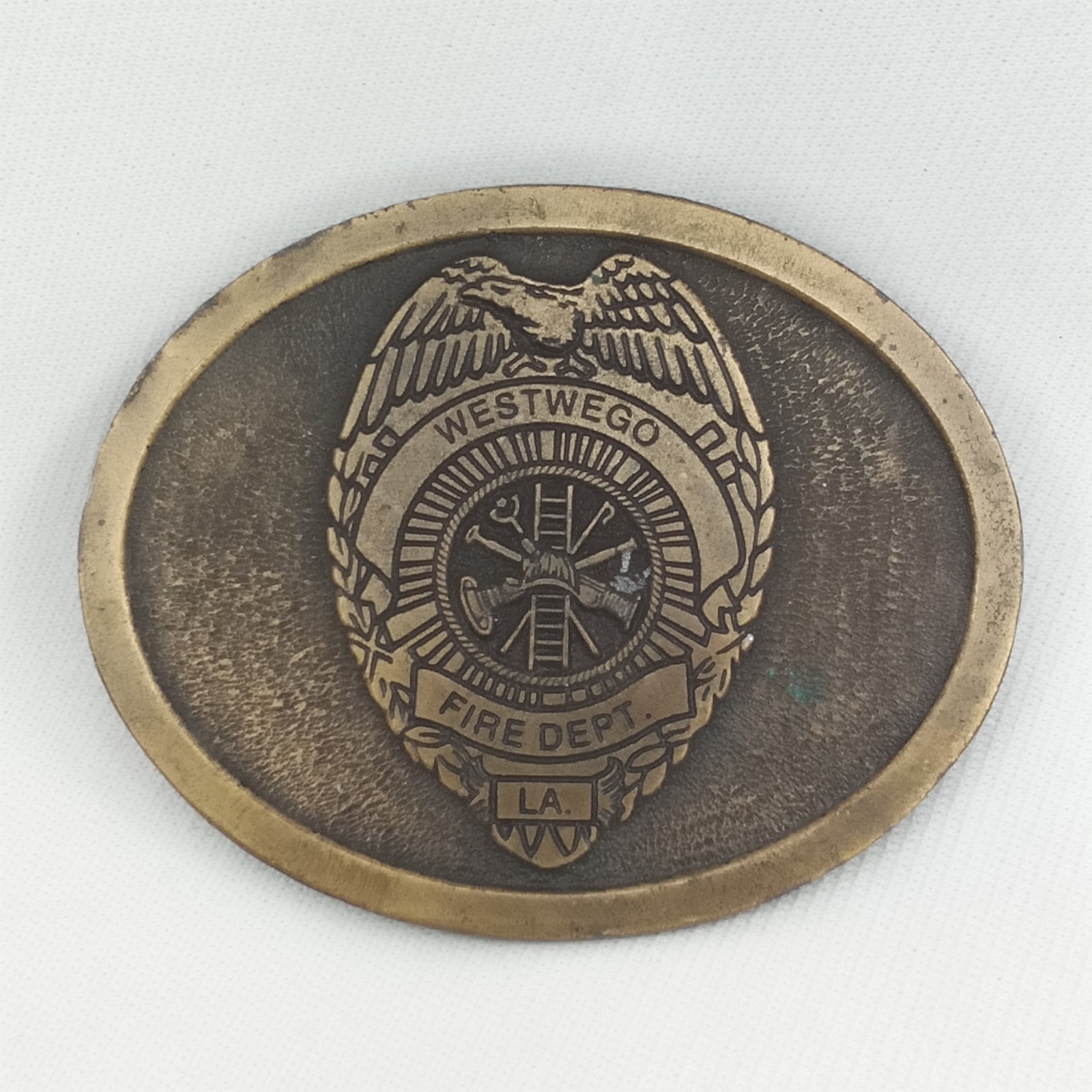 Vintage 1970s Westwego Louisiana Fire Department Belt Buckle