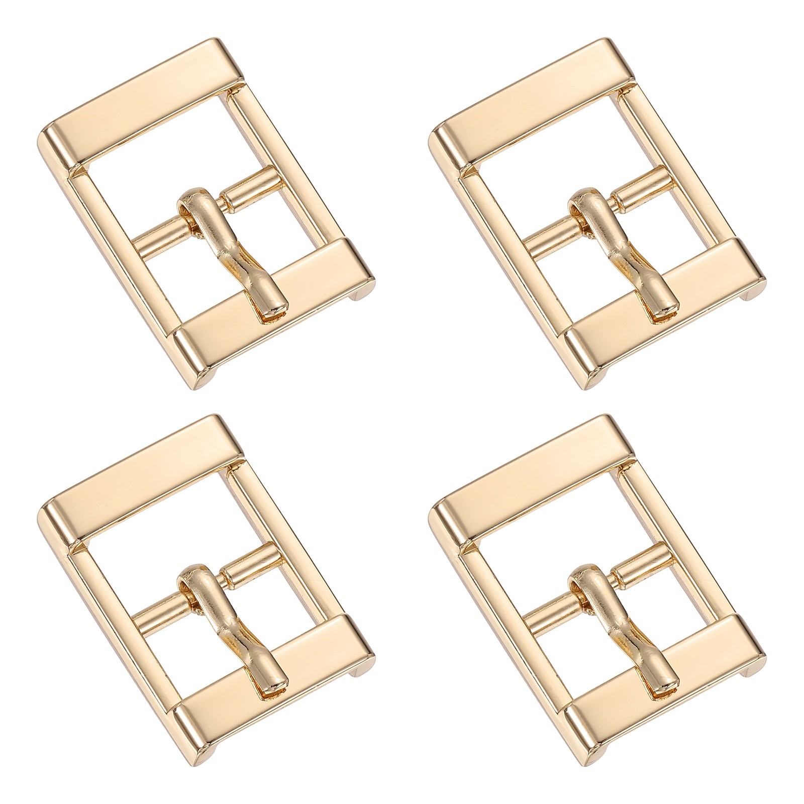 4Pcs Single Prong Belt Buckle 0.63&Prime; ID Metal Roller Buckle for Belt, Light Gold