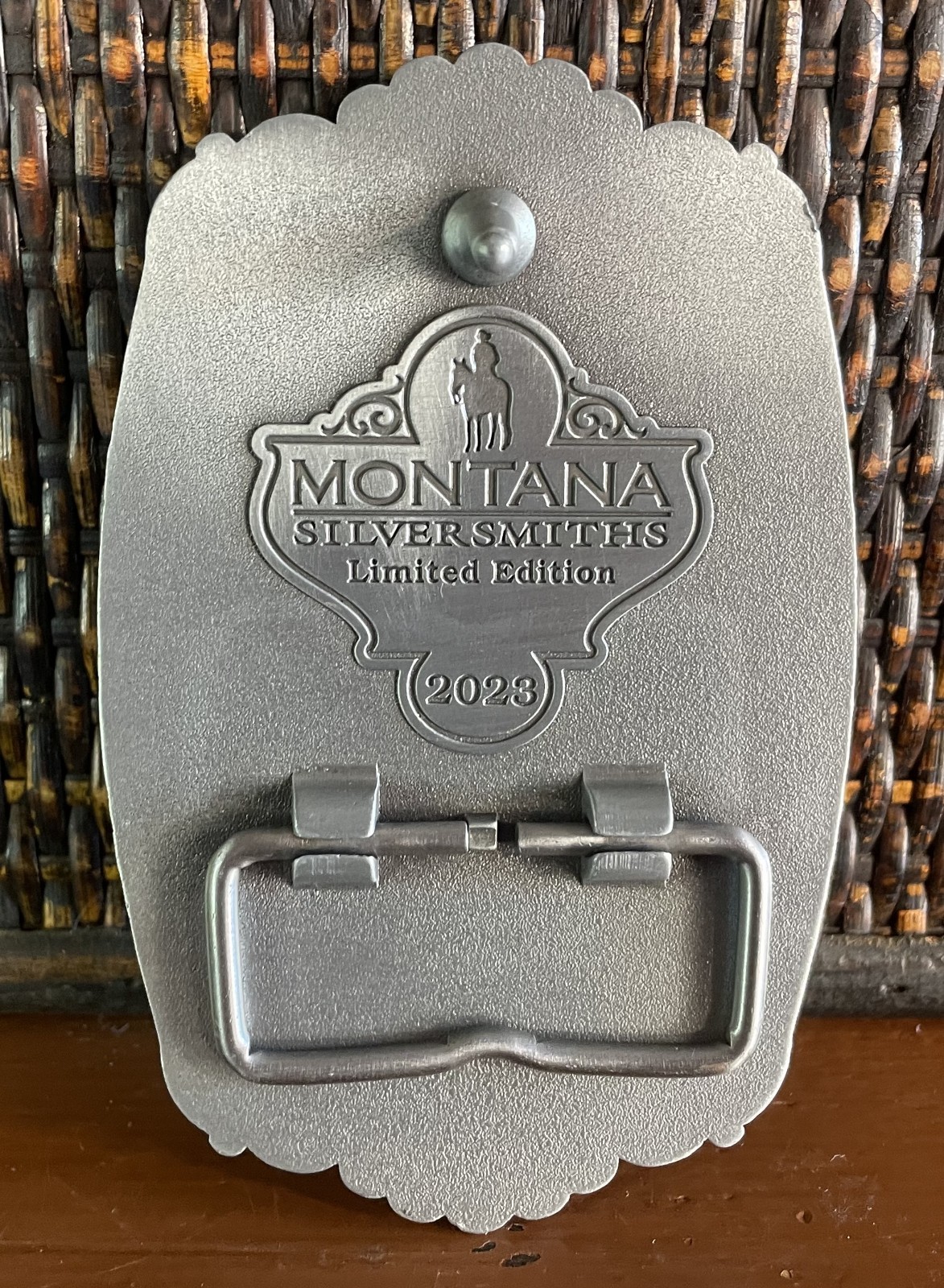 MONTANA SILVERSMITHS « Let&rsquo;s Buck » Western Pendleton Whisky Belt Buckle
