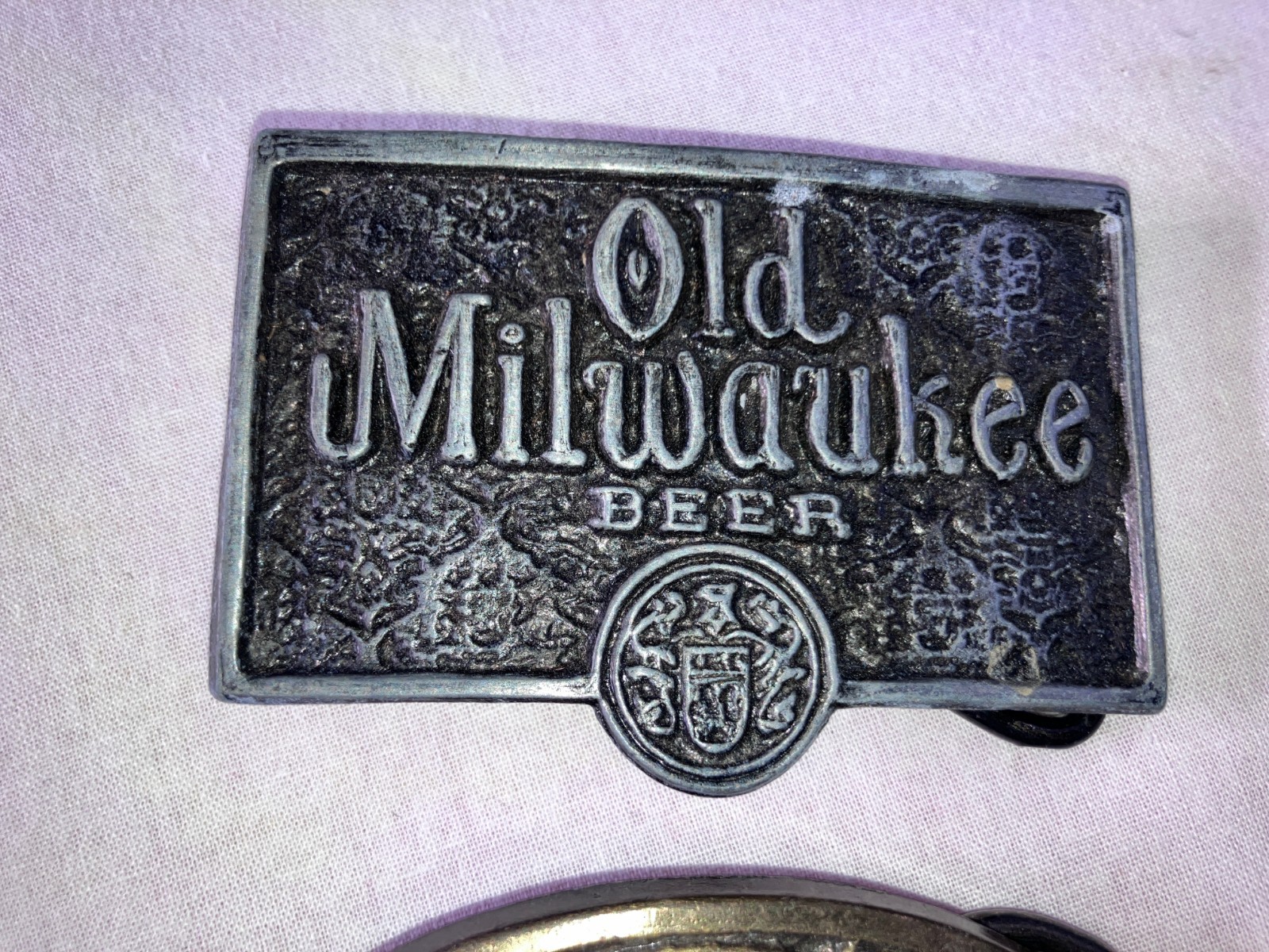 Vintage Belt Buckles Beer & Whiskey Rare Brass & Pewter Vintage!