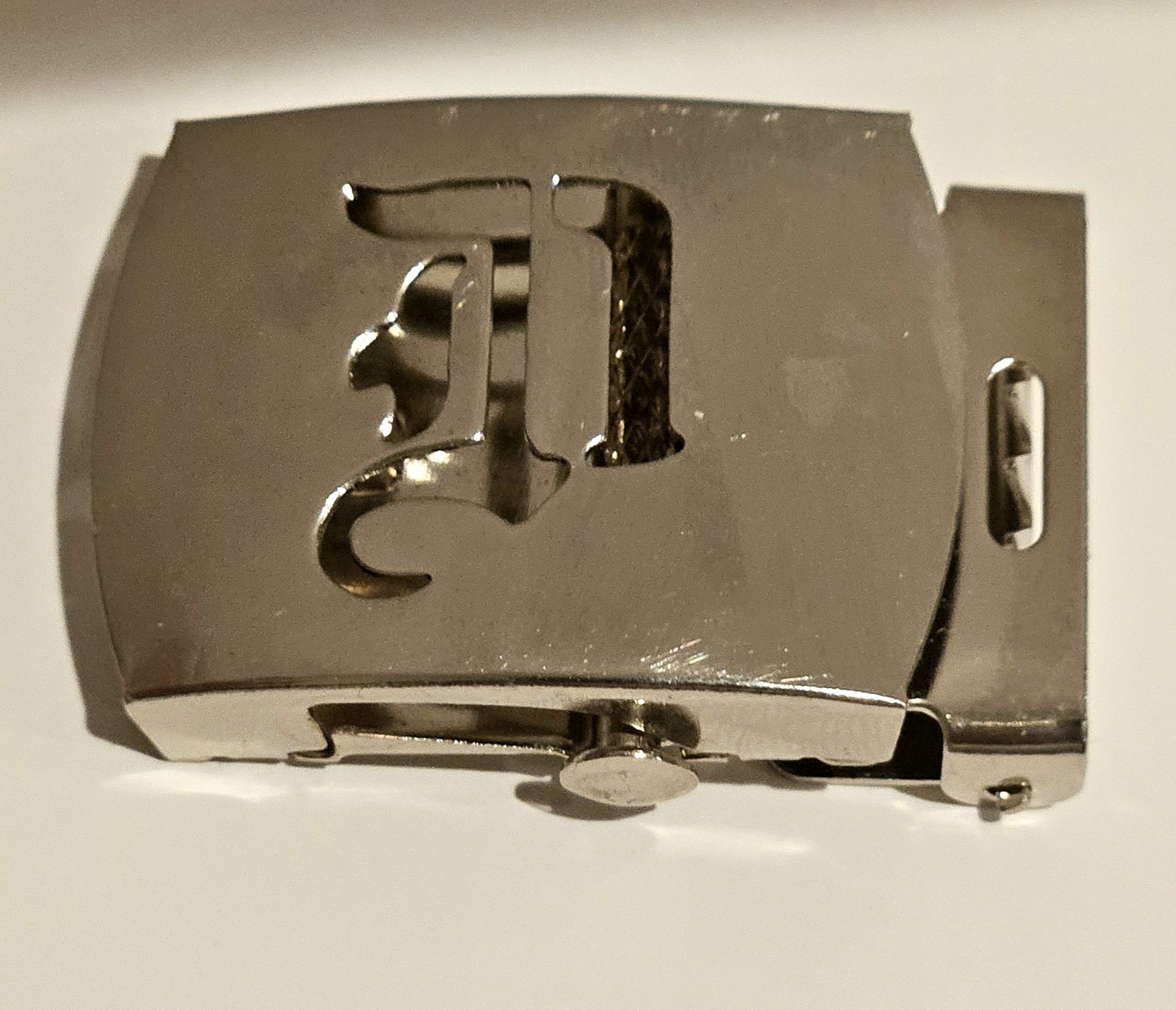 Old English Initial Belt Buckle A To Z Silver Metal Letter Buckle Only