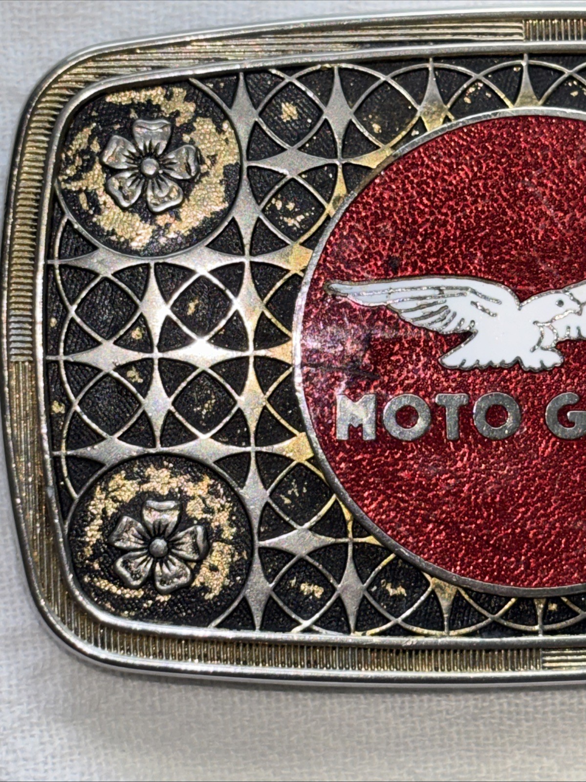 MOTO GUZZI MOTORCYCLE BELT BUCKLE-Vintage