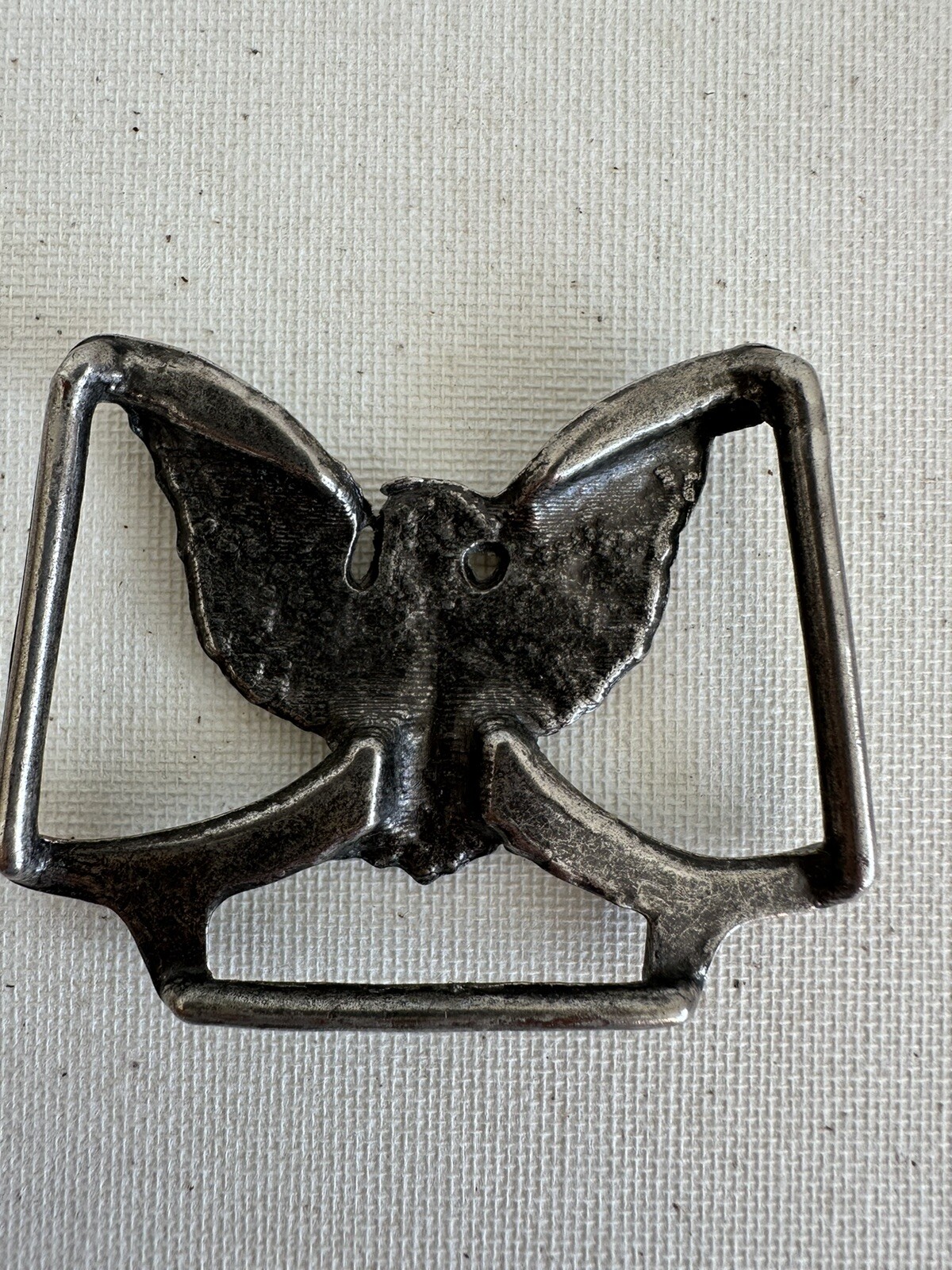 Vtg Belt Buckle Silver Soldered American Eagle Spread Assecorie Fashion Clothing