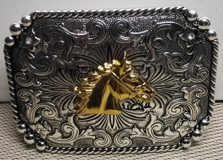 HORSE HEAD Western Cowboy Belt Buckle Hebilla Vaquera