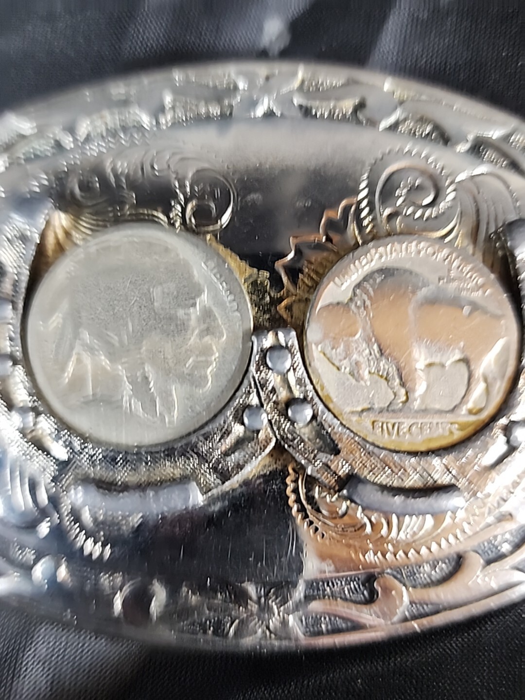 Vintage Copenhagen Western Flair Metal Belt Buckle. 66F