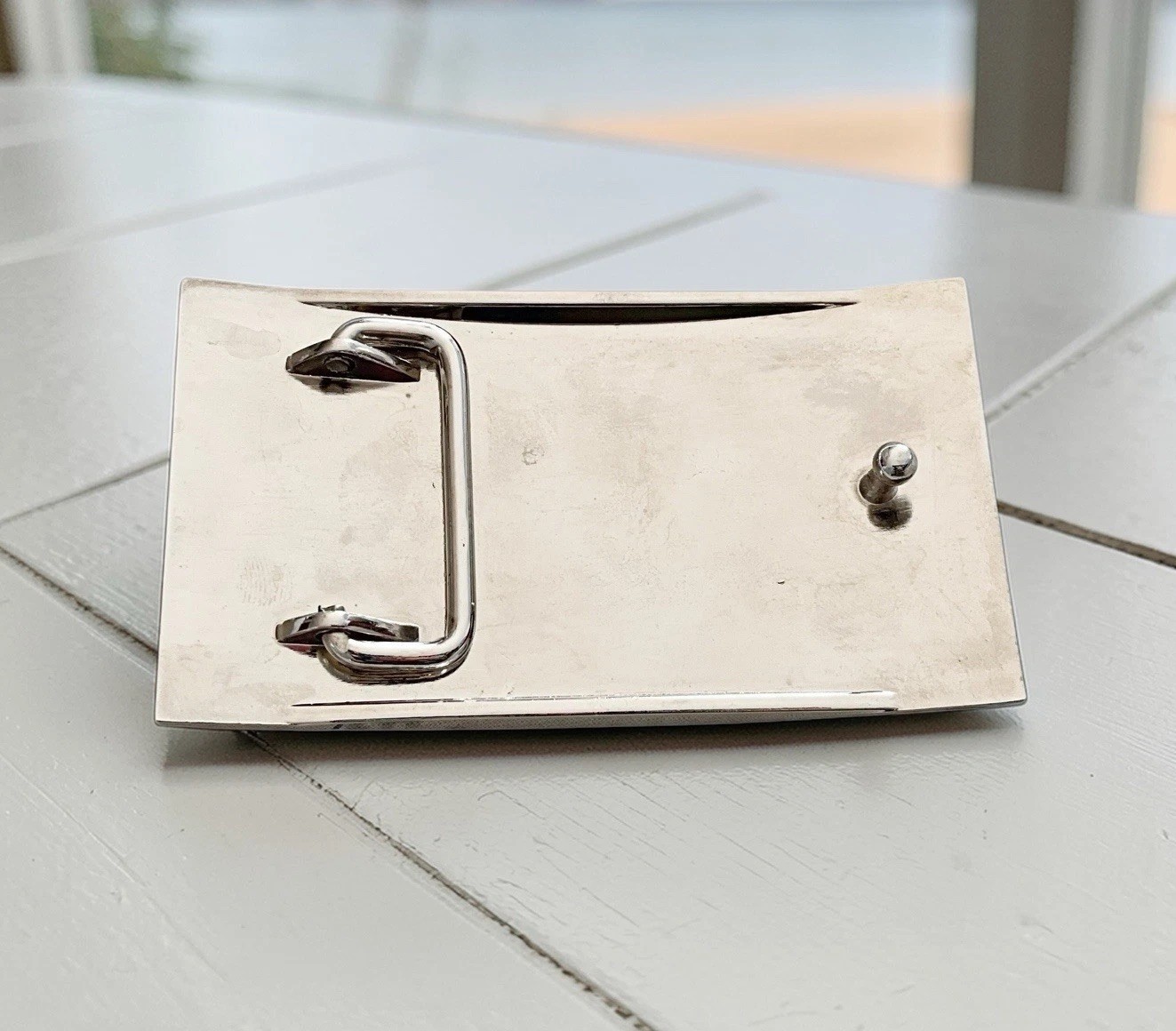 United States Flag Rectangular Enamel Belt Buckle Unbranded