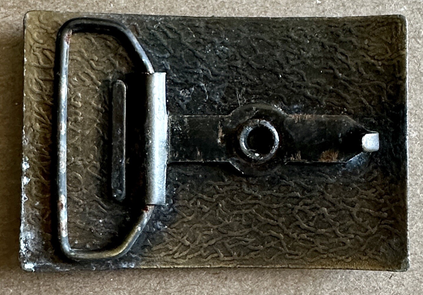Vintage Brass Lee Brand Jeans Belt Buckle Blue Denim Casual Wear Cowboy Western