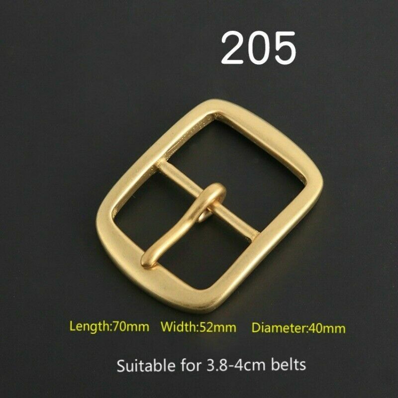 2Pcs Solid Brass Pin Buckle for Men Leather Belt Replacement Strap Accessory