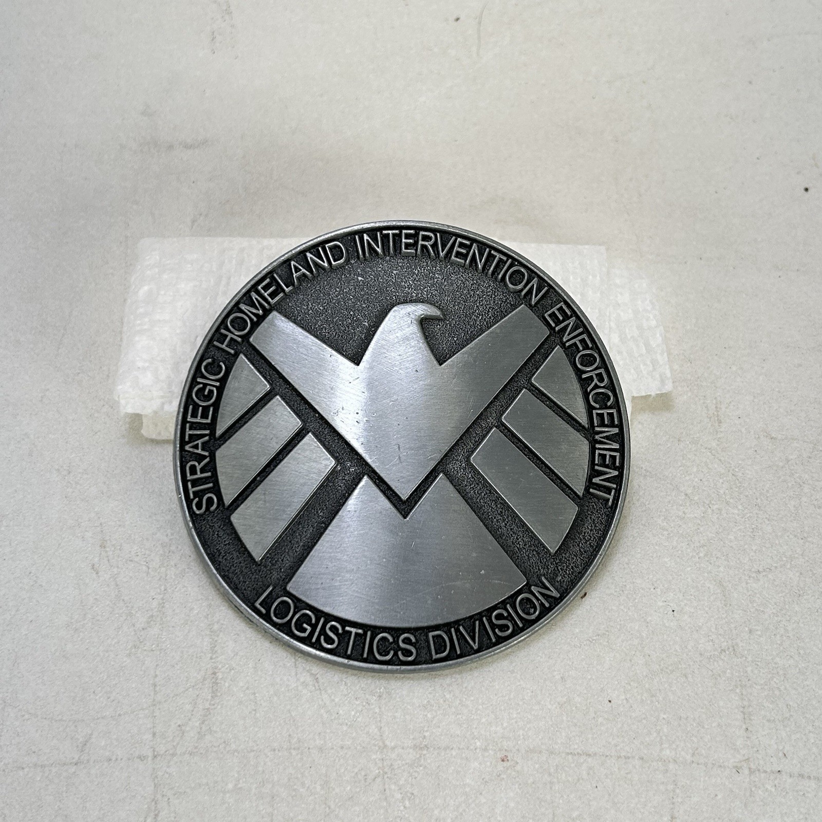Agents Of Shield Homeland Logo Metal Belt Buckle Pewter Finish ~2.75” Diameter