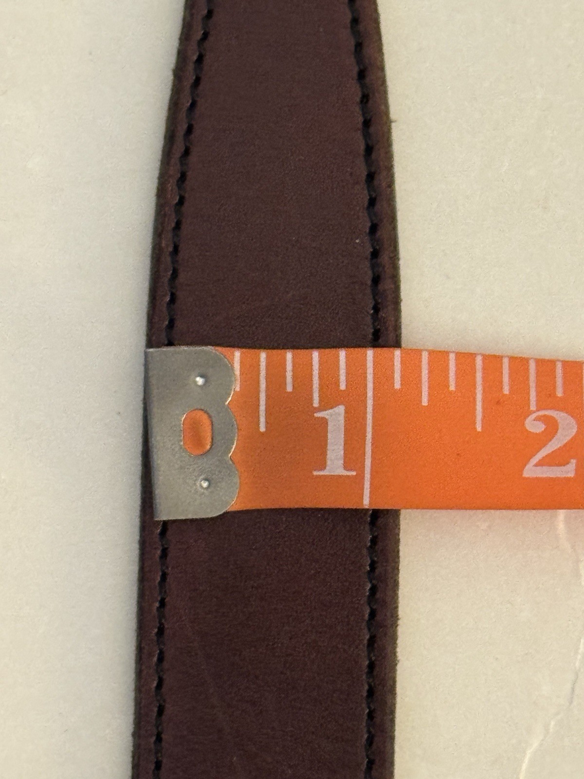 Chacon Unisex Size 30 Red or Brown Leather Sterling Silver Buckle Belt