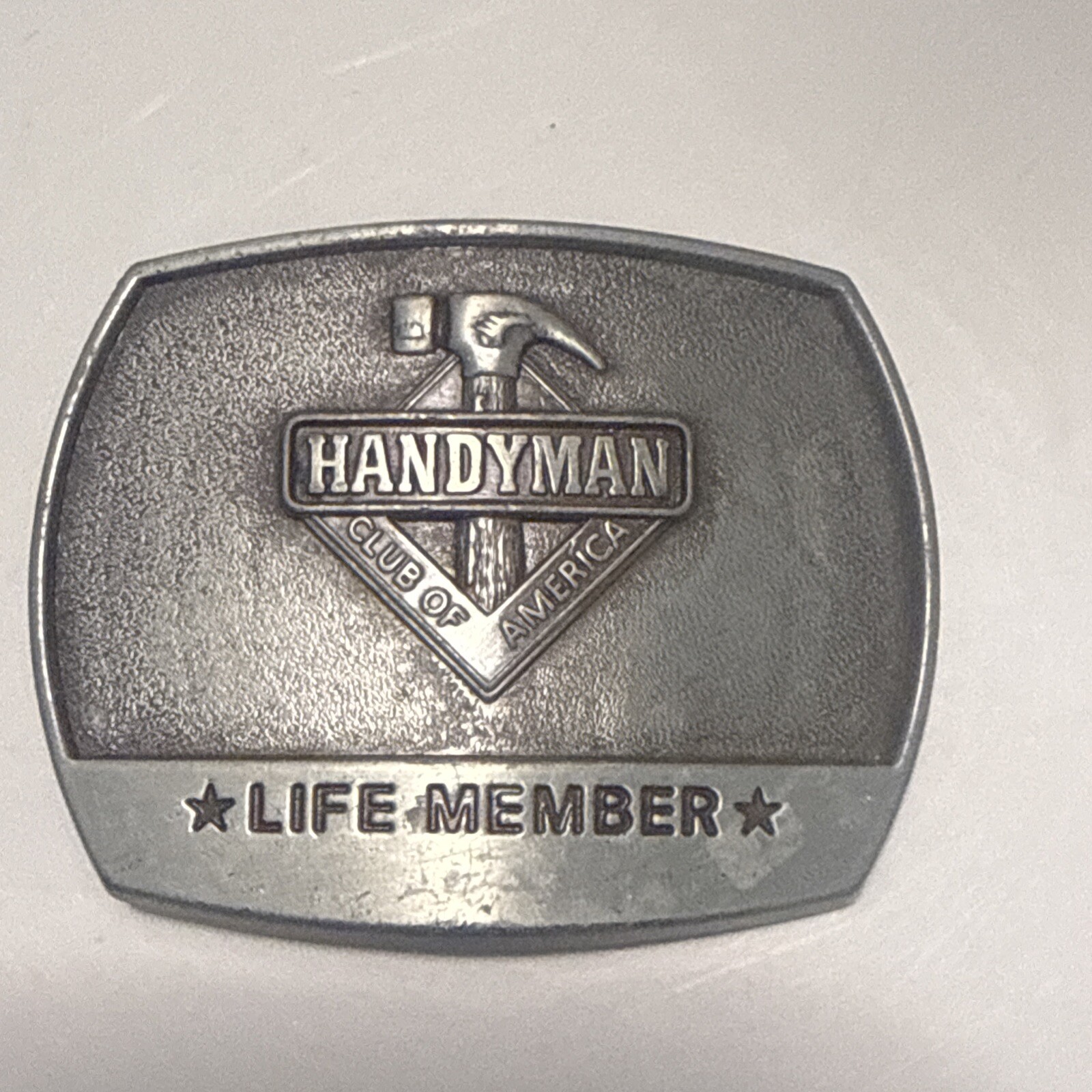 Vintage Handyman Club Of America Life Member Belt Buckle 1996 (Ft Hammer & Logo)