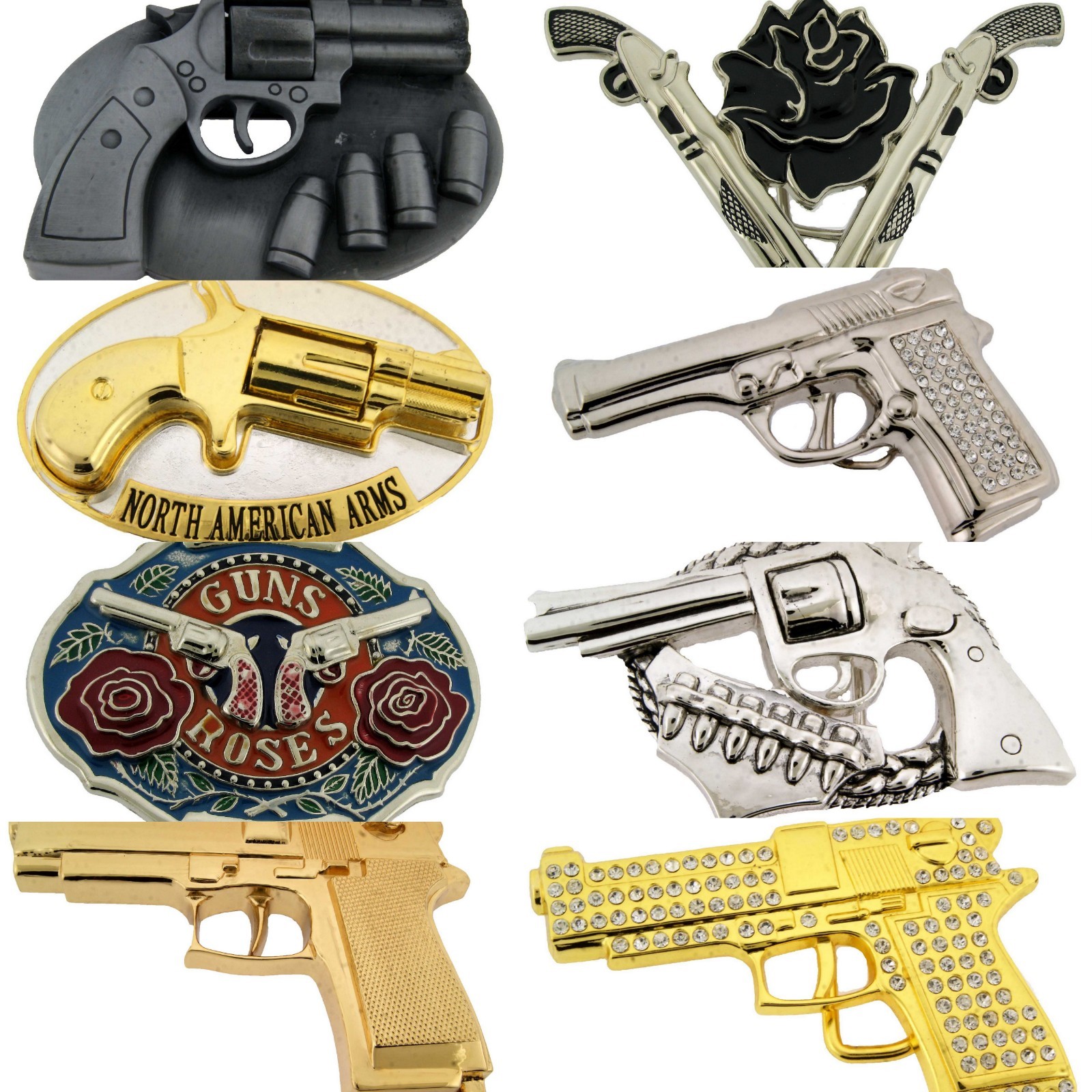 BIG Guns Belt Buckle Silver Metal Halloween Costume WESTERN COWBOY COWGIRL Rodeo
