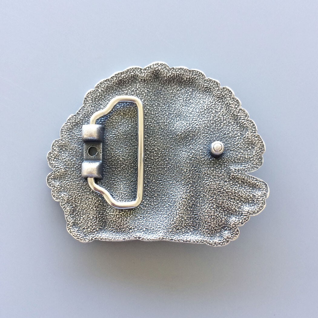 Vintage Silver Plated Chief Legend Western Belt Buckle Boucle de Ceinture