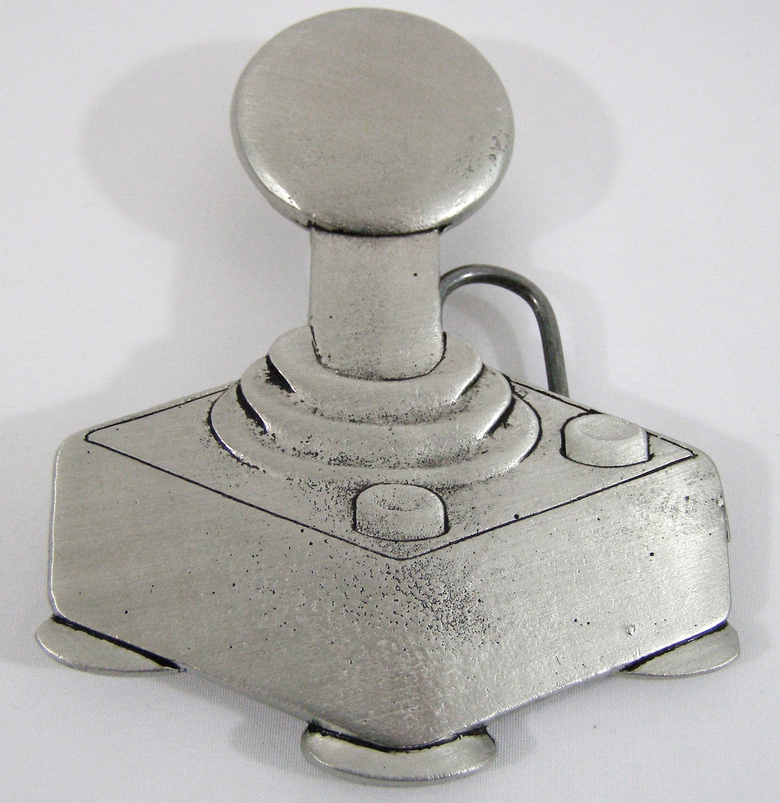 BELT BUCKLES USA Retro Joystick Classic Video Games Controller Gamer Silver NWOT