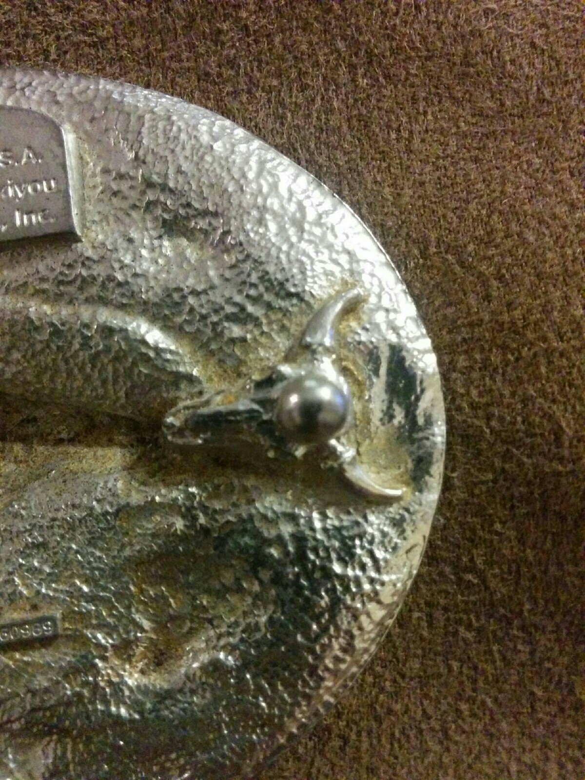1995 Siskiyou Eagle Belt Buckle, Flying Eagle And Eagle Feathers