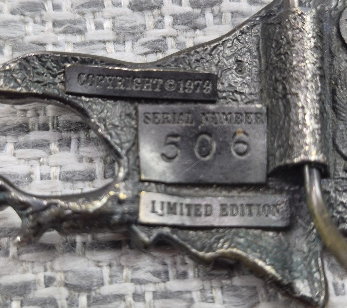 Vintage The Great American Buckle Co Belt Buckle Mens Silver Eagle 1979 Edition