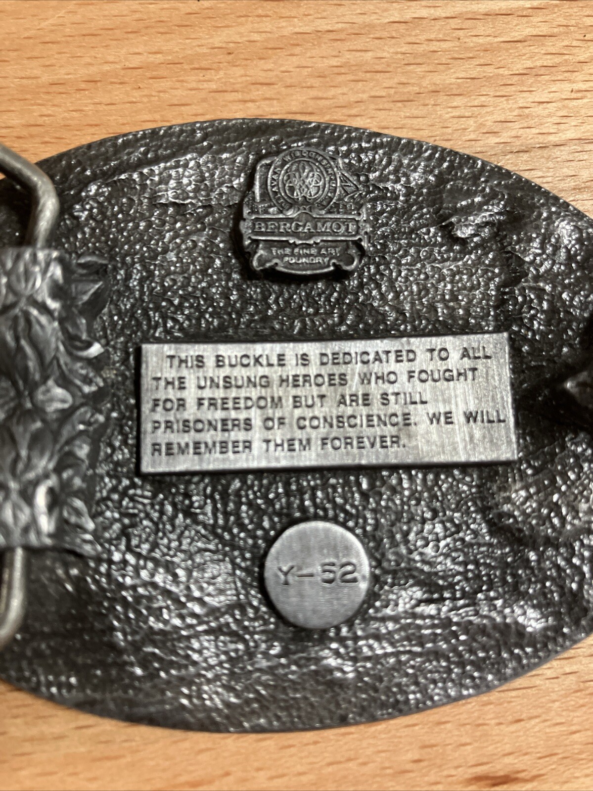 Bergamot Vietnam Veteran Belt Buckle. Vintage Y-52.