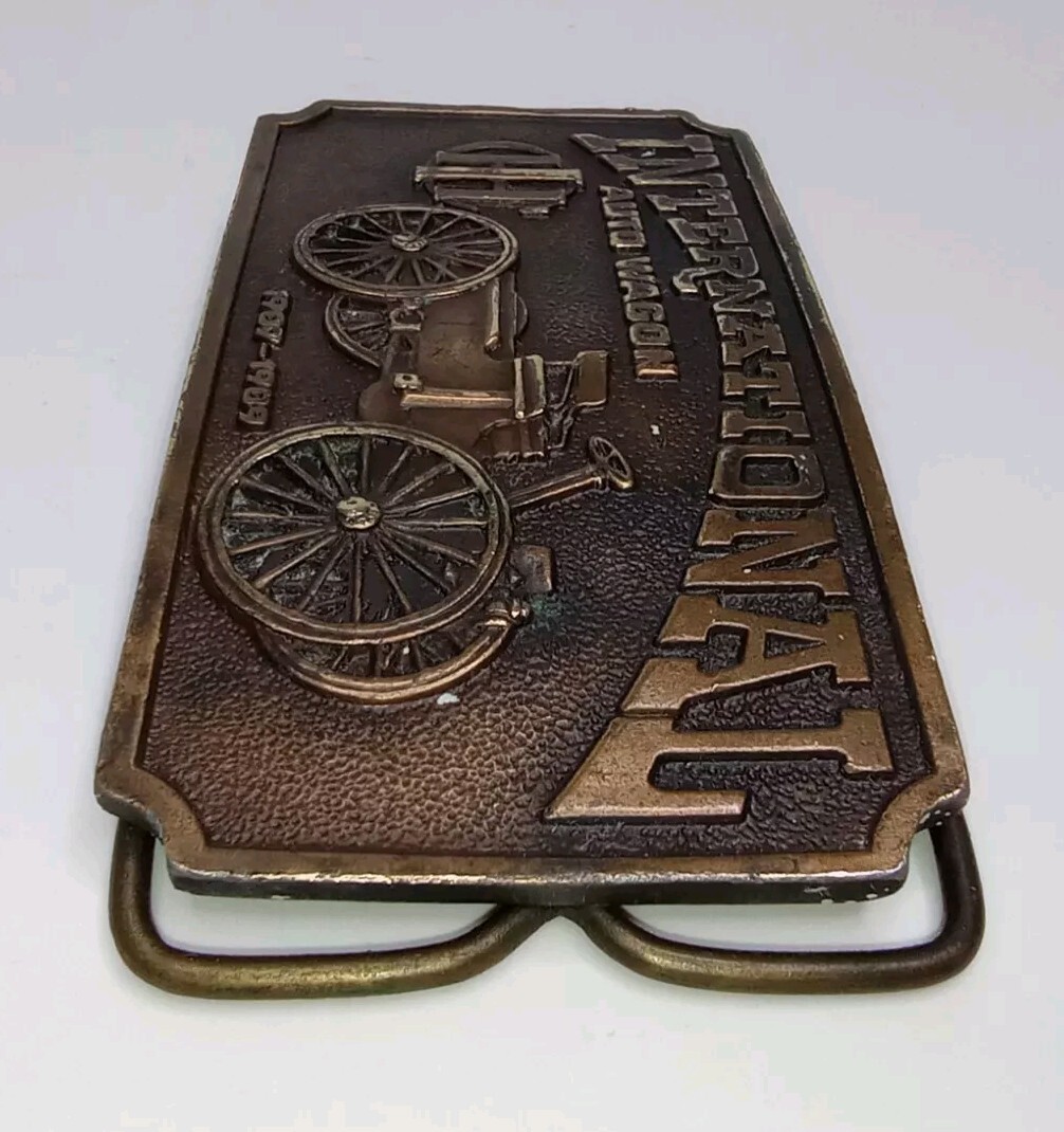 International Auto Wagon Limited Edition Belt Buckle Bergamot Brass Works 1974