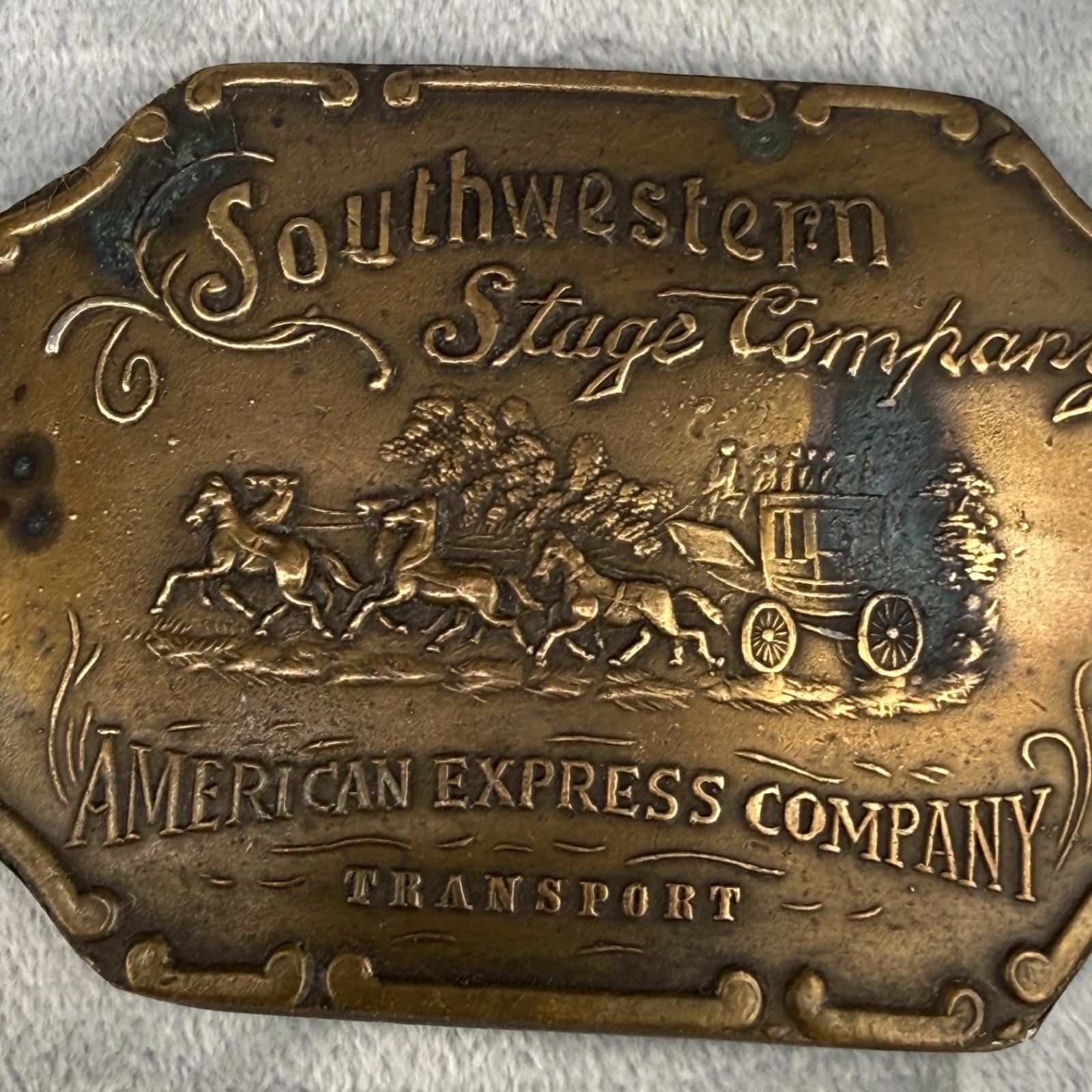 Vintage Belt Buckle Southwestern Stage Company American Express Company