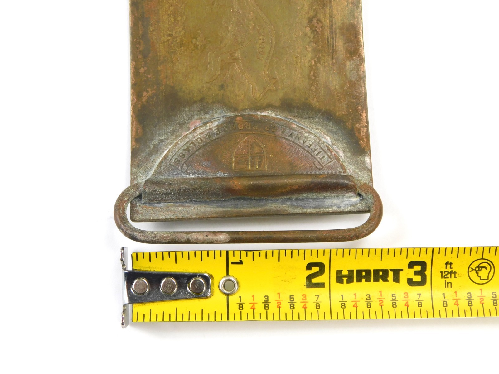 Vintage Cobb & Co Speed & Safety Brass Western Belt Buckle