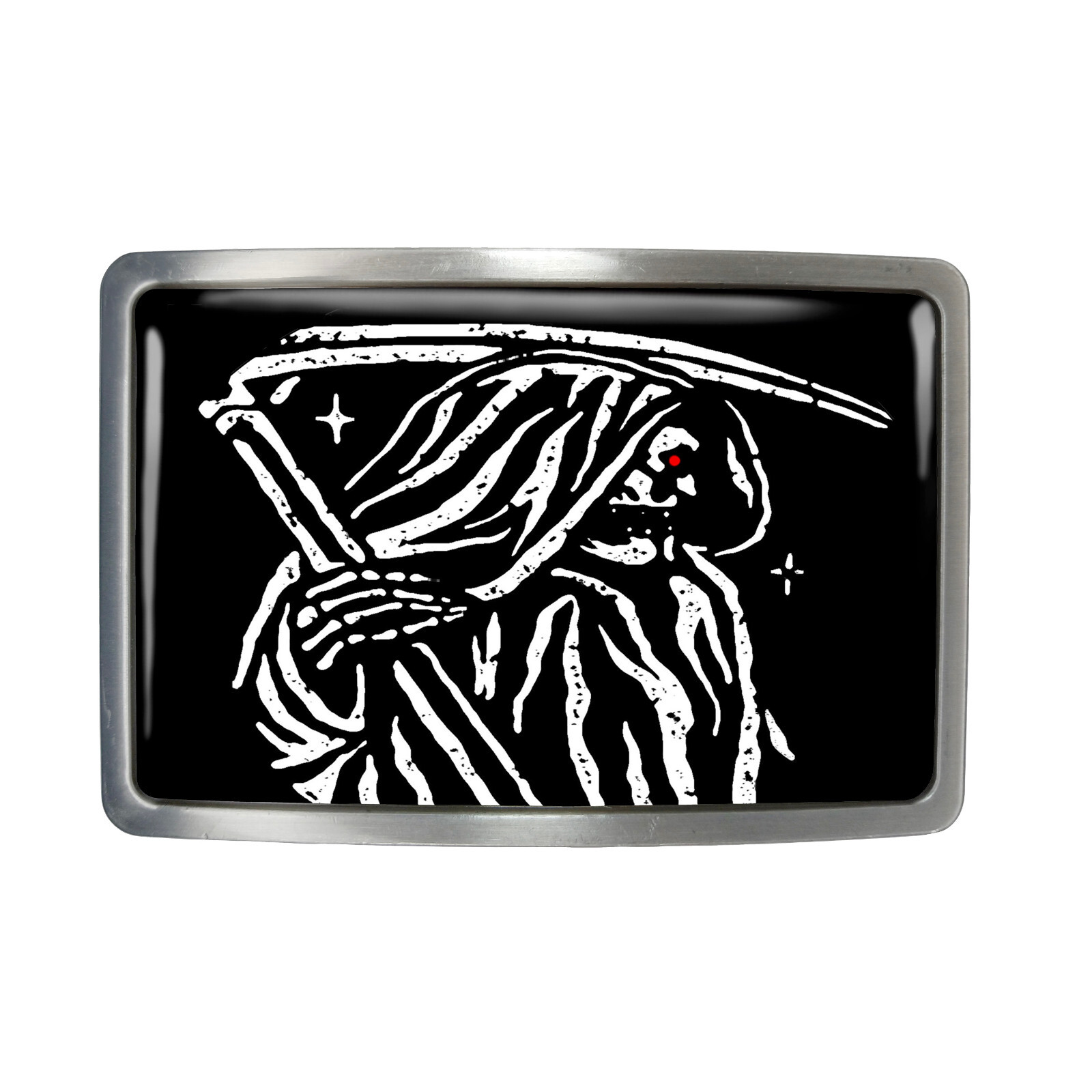 Grim Reaper Belt Buckle – Gothic Death Skeleton Handmade Belt Buckle – 427