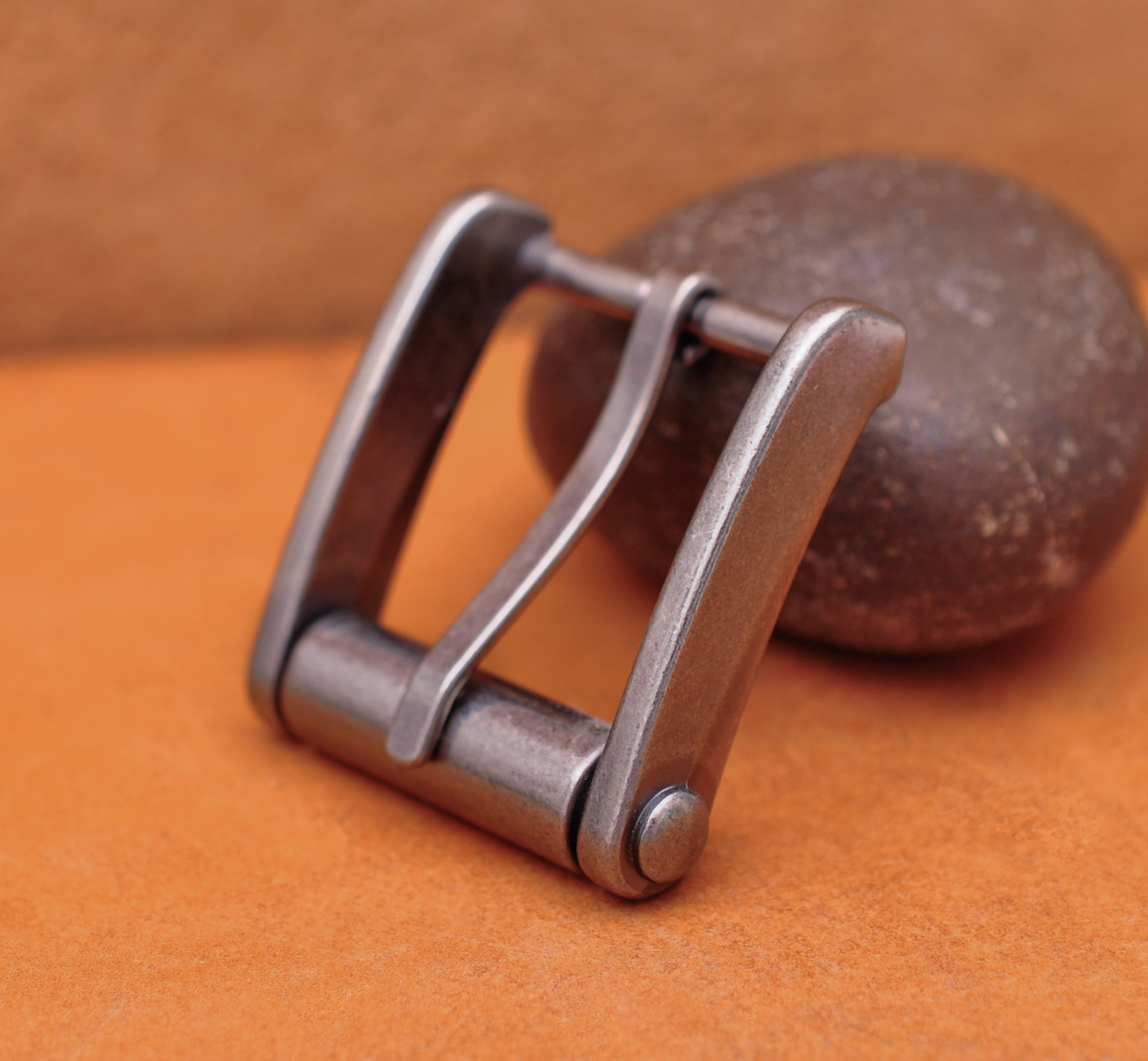 Novelty Mens Retro Single Prong Pin Metal Belt Buckle 32mm Silver Color