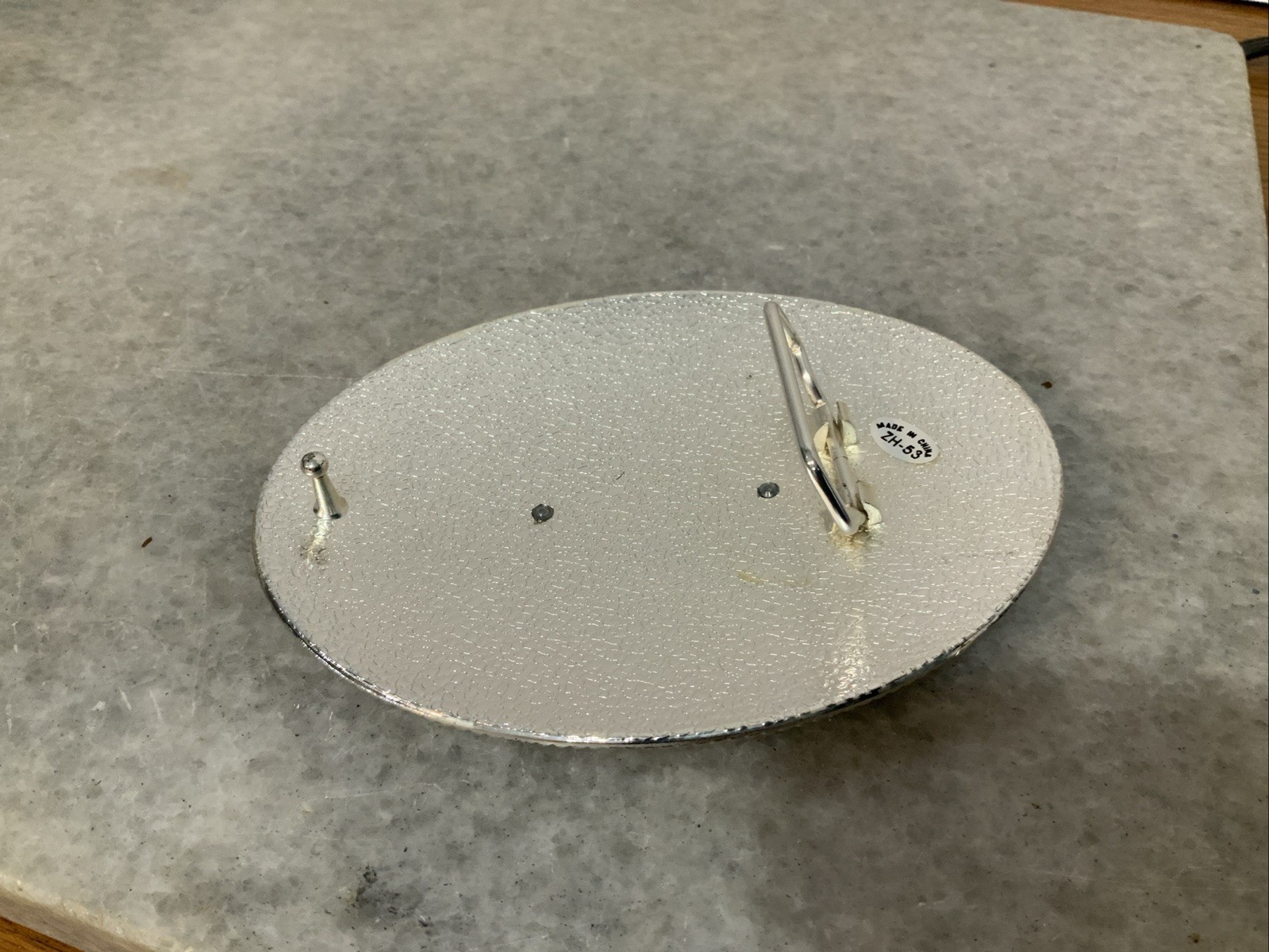 large dice belt buckle Sliver