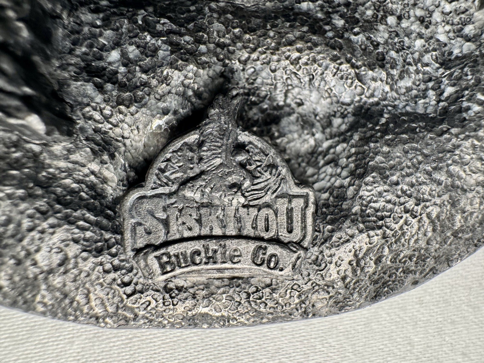 Vintage 1988 Grandpa Pewter Belt Buckle A-80 Siskiyou Buckel Co.
