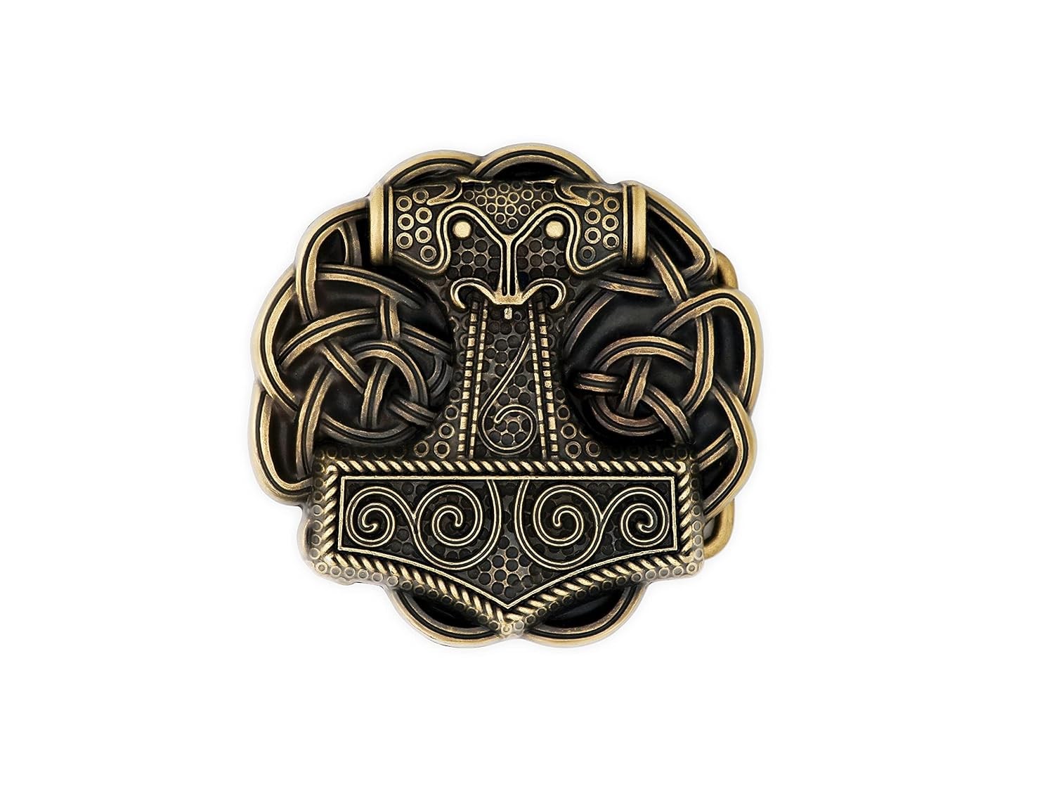 Vintage Thor Hammer Belt Buckle Viking Metal Art Thor Jewelry Viking Antique