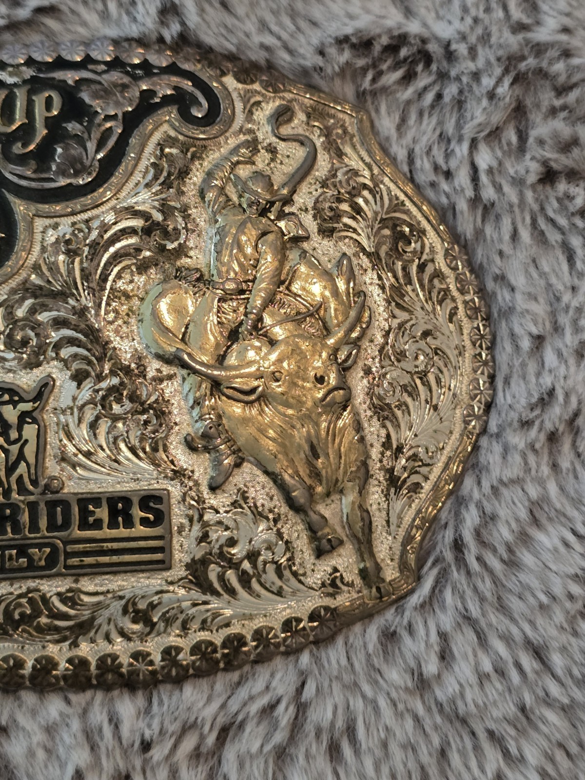 Montana Silversmiths Cowboy Up Bull Riders Only Western Belt Buckle