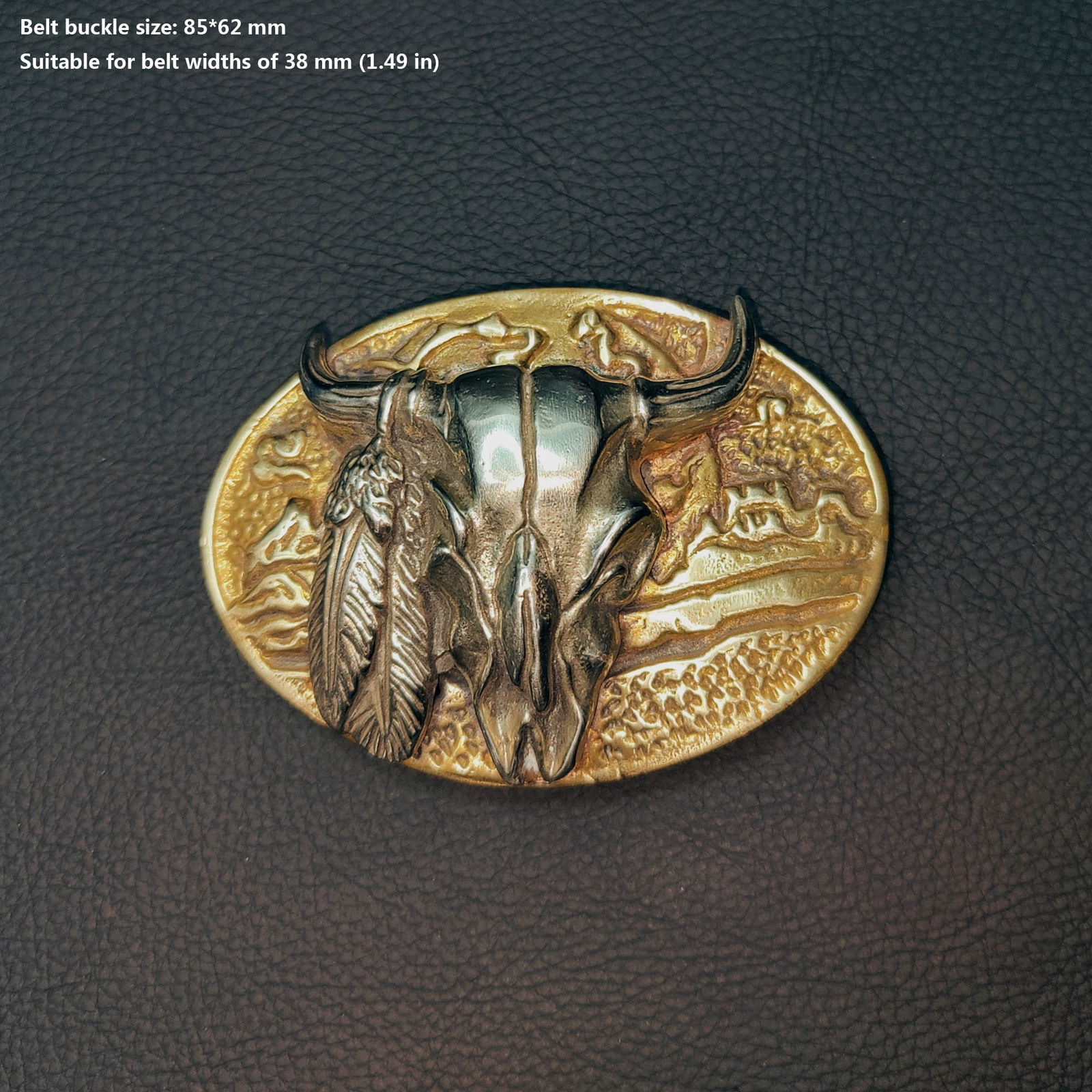 Casting Brass Buffalo Skull Belt Buckle, Personalized Metal Men Belt Buckle,gift