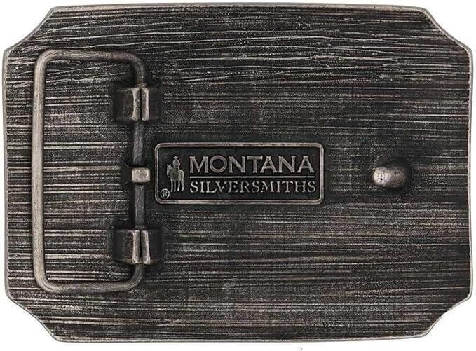 Montana Silversmiths Attitude Patriot Bull Rider Flag Western Belt Buckle