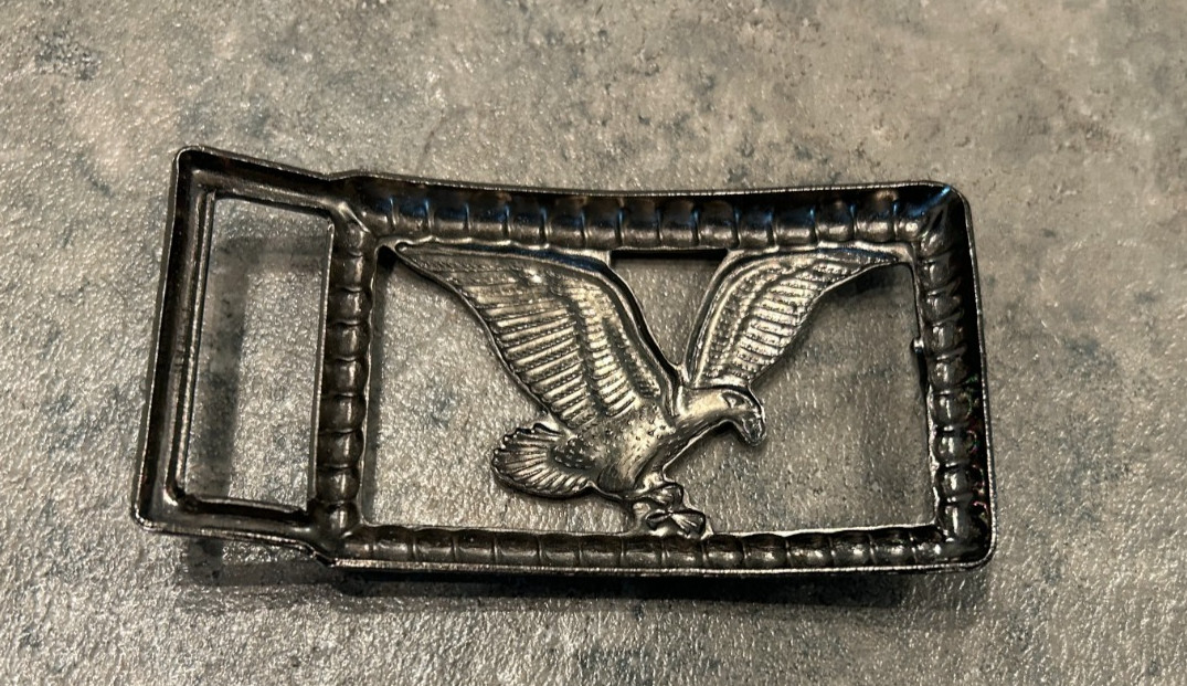 Vintage Men&rsquo;s Belt Buckle, Eagle with Wings Open