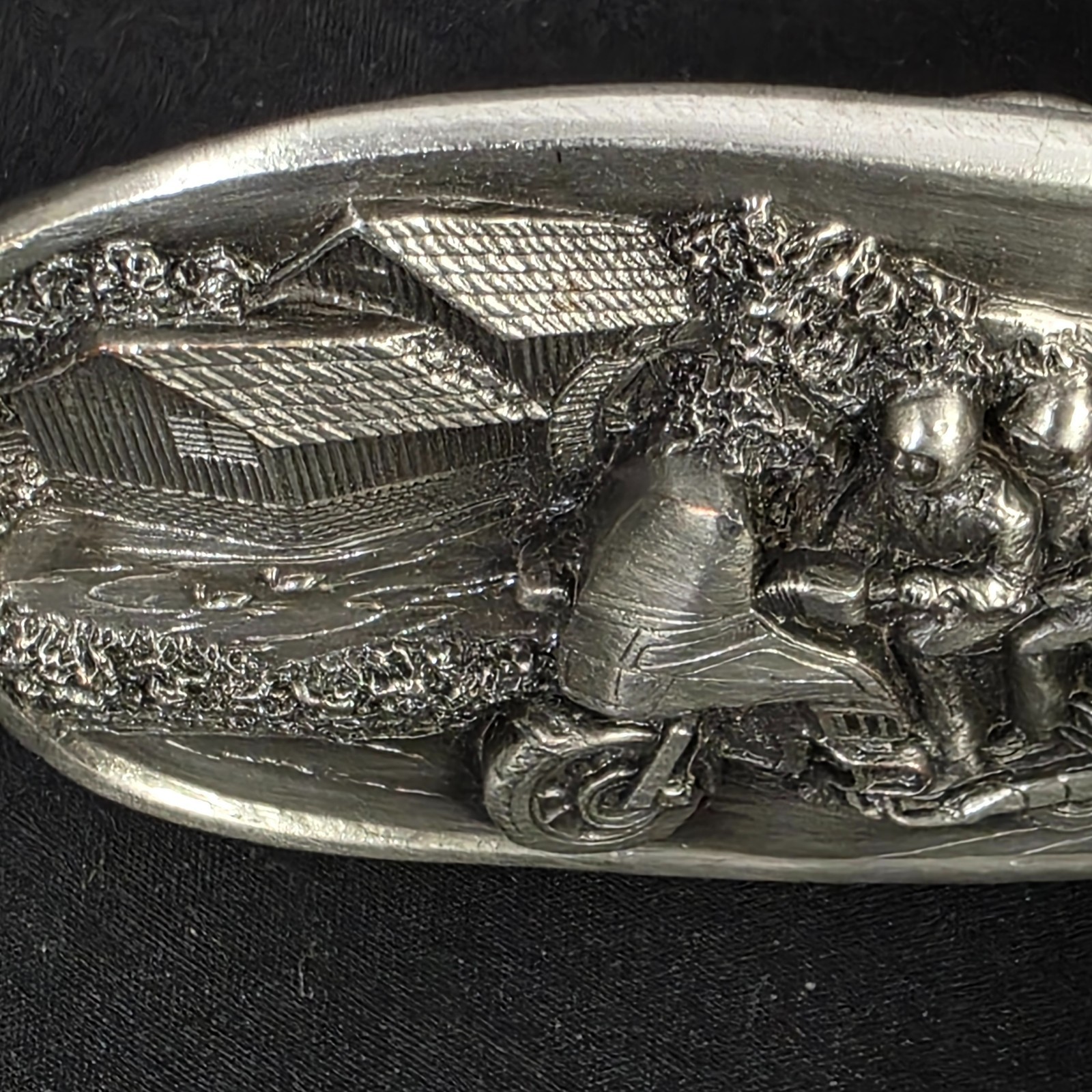 1984 Bergamot Brass Works Motorcycle Belt Buckle N149 Vintage Made in USA