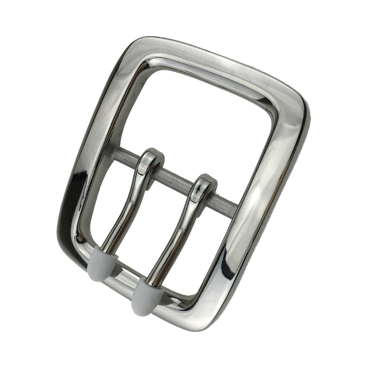 Replacement 1-1/2&Prime; (4cm) Solid Stainless Steel Double Prong Belt Buckle Sliver