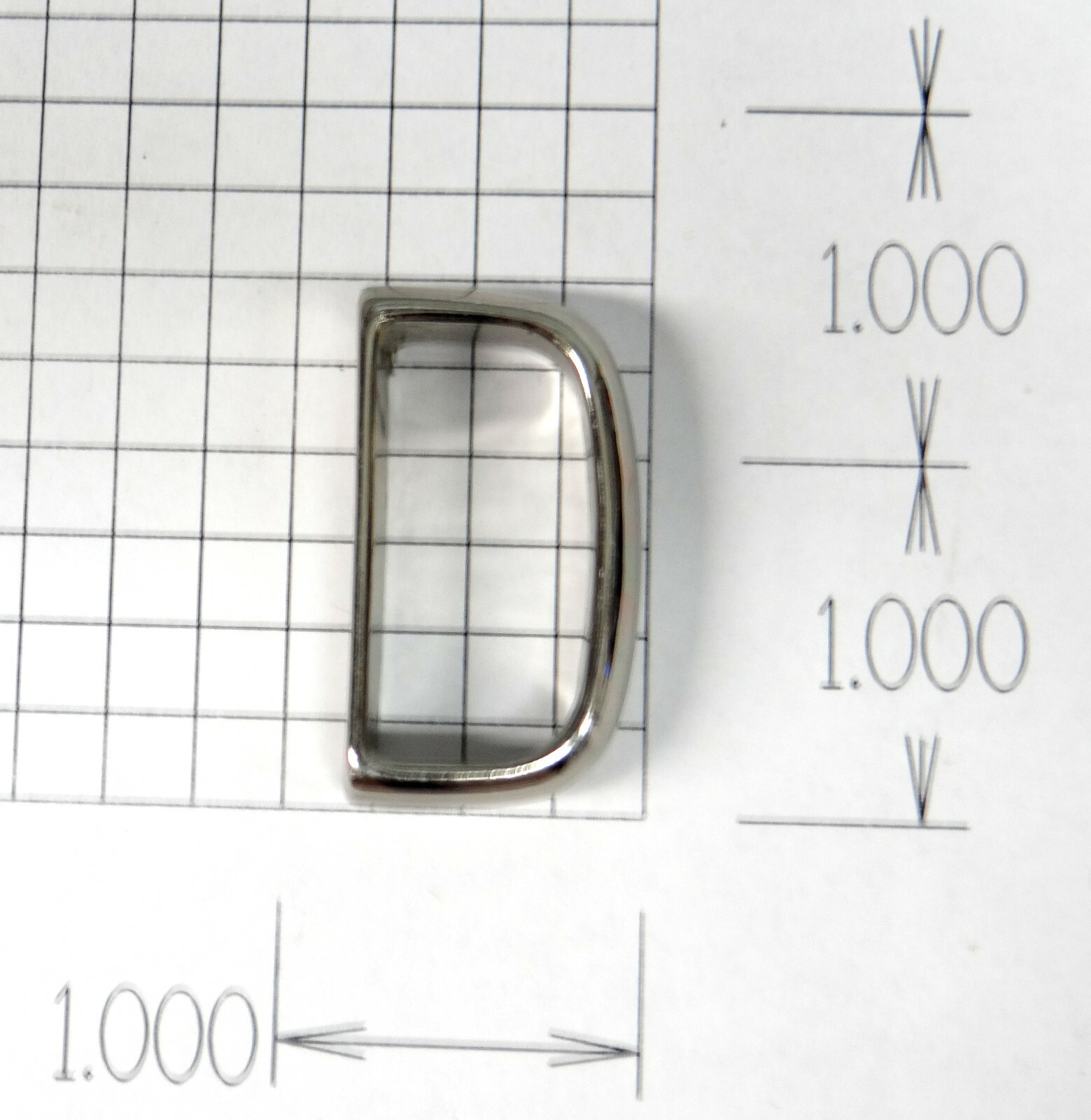 Solid Brass Belt Buckle Loop Rounded – Brushed Finish – New – Fits 1&Prime; w Belt