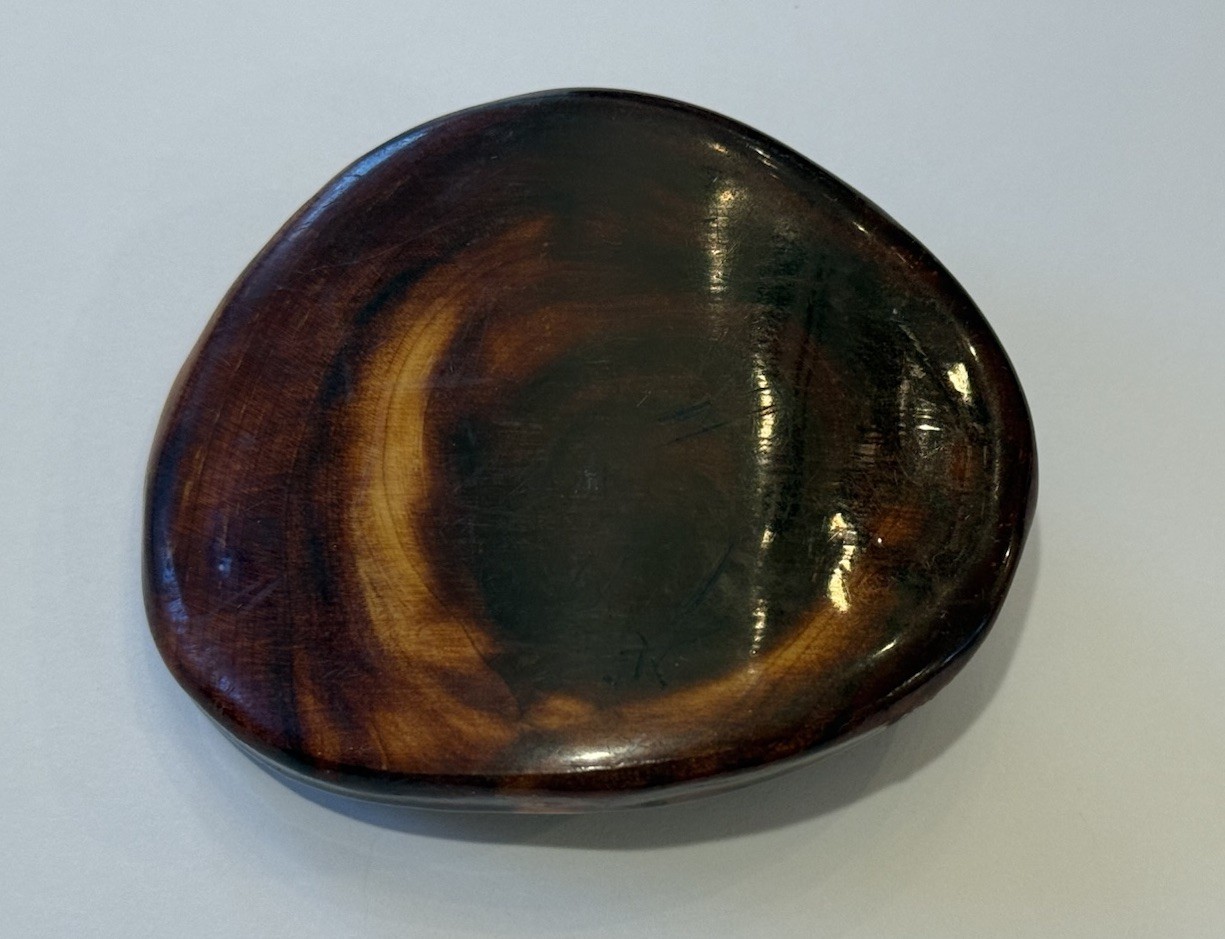 3” Wood Slice Vintage Belt Buckle W/ Solid Brass Hardware