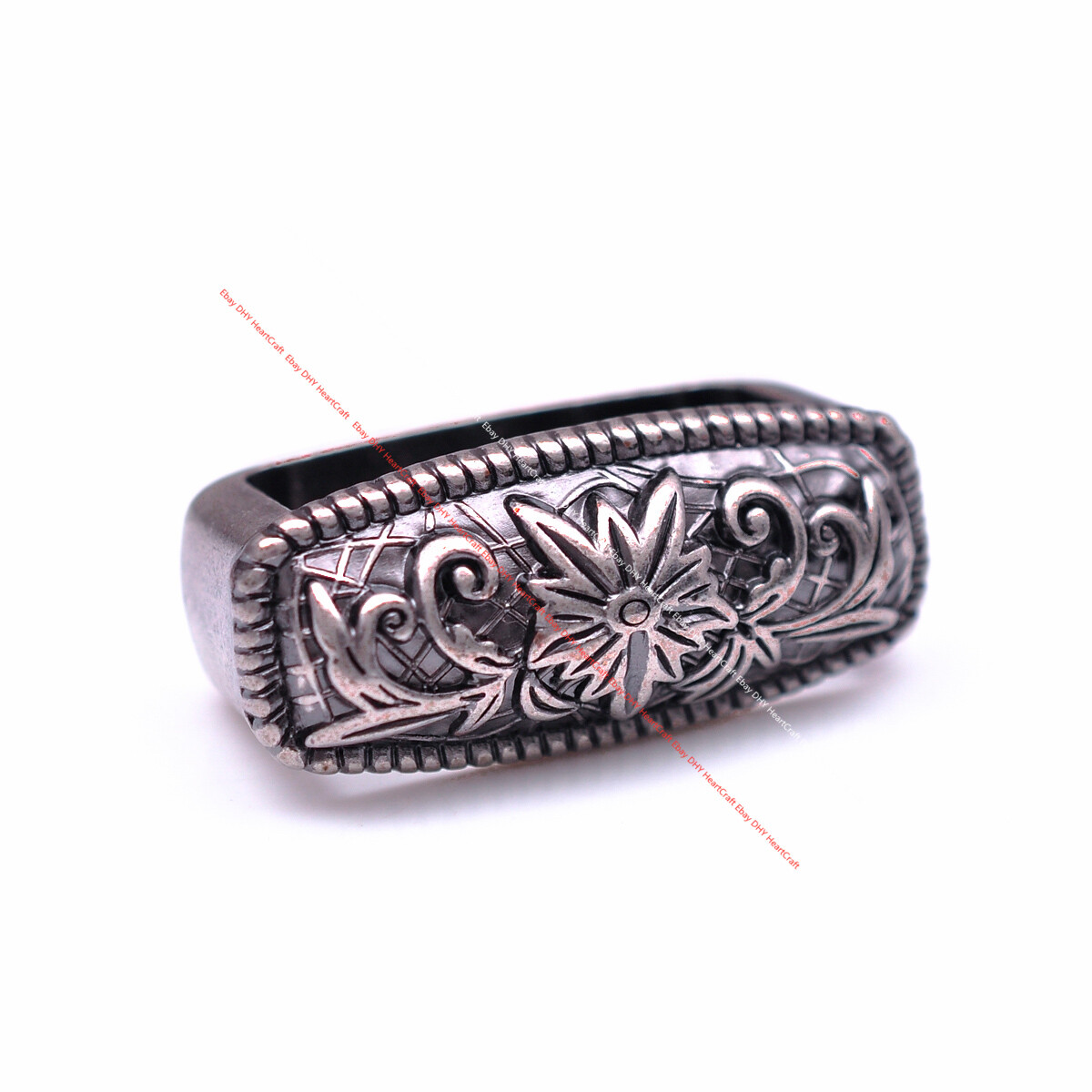 Vintage Silver Cowboy Rodeo Flower DIY 3 pc Set Western Belt Buckle fit 1&Prime; Belt