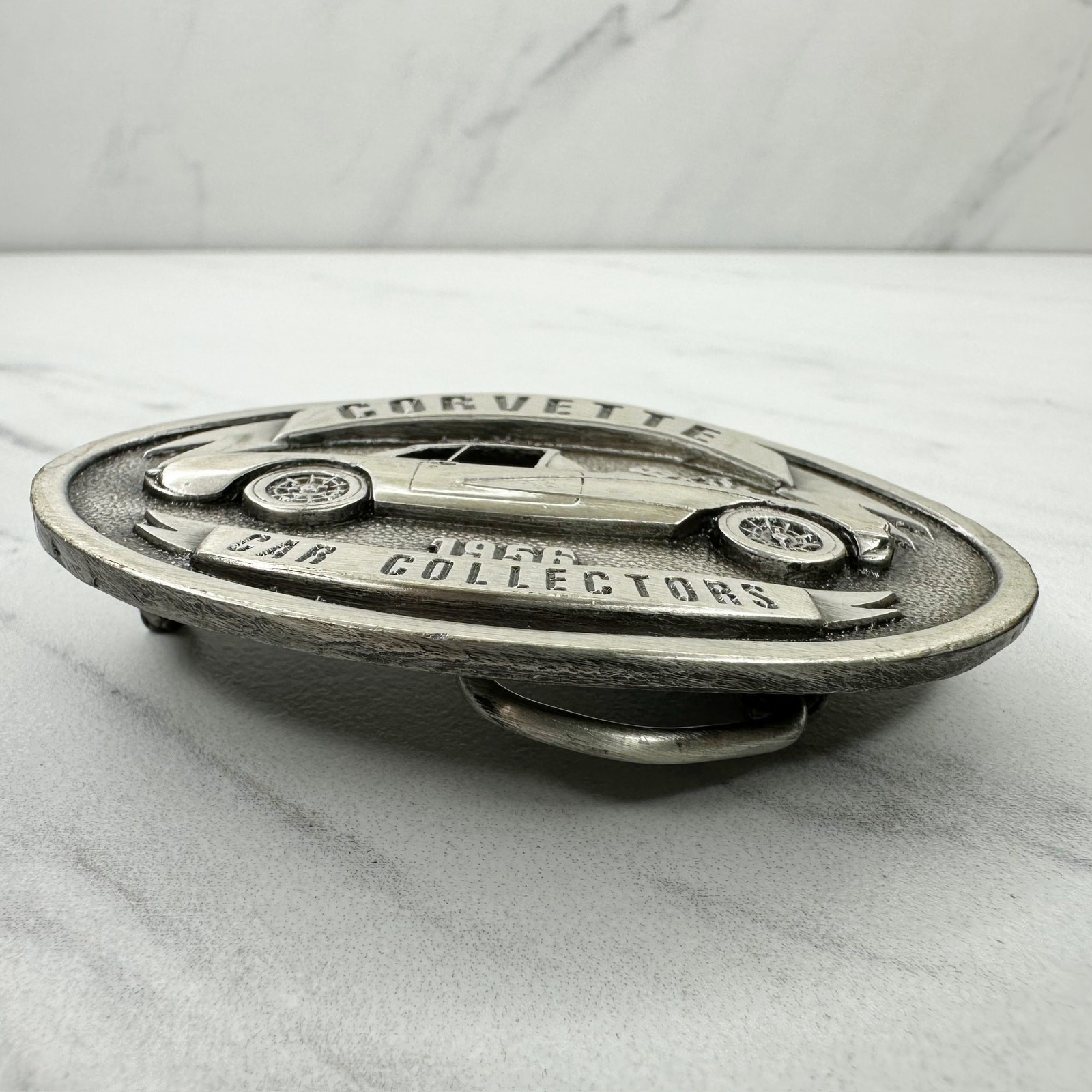 Vintage 1984 Vette Set 1956 Corvette Collectors Belt Buckle Made USA
