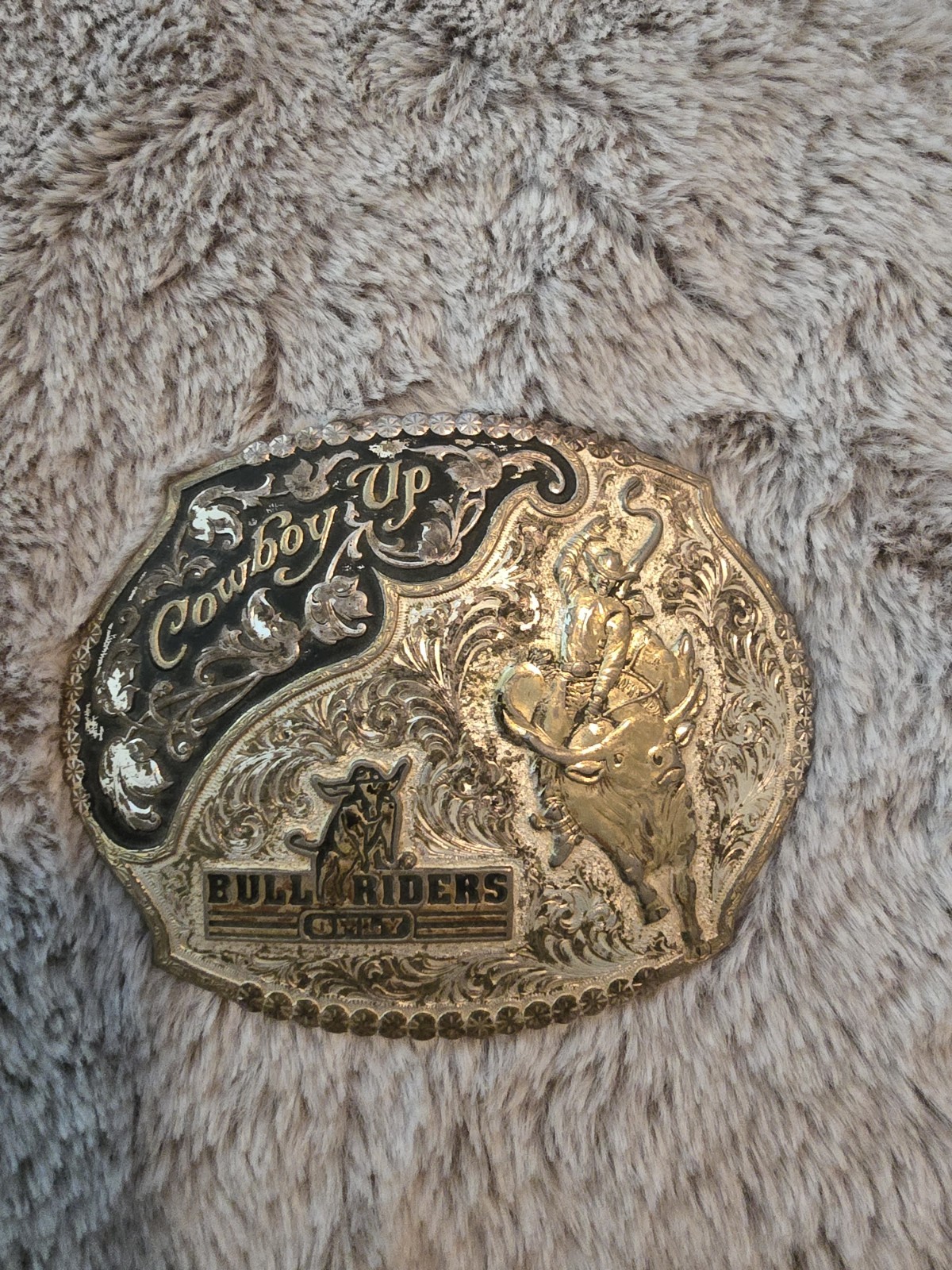 Montana Silversmiths Cowboy Up Bull Riders Only Western Belt Buckle