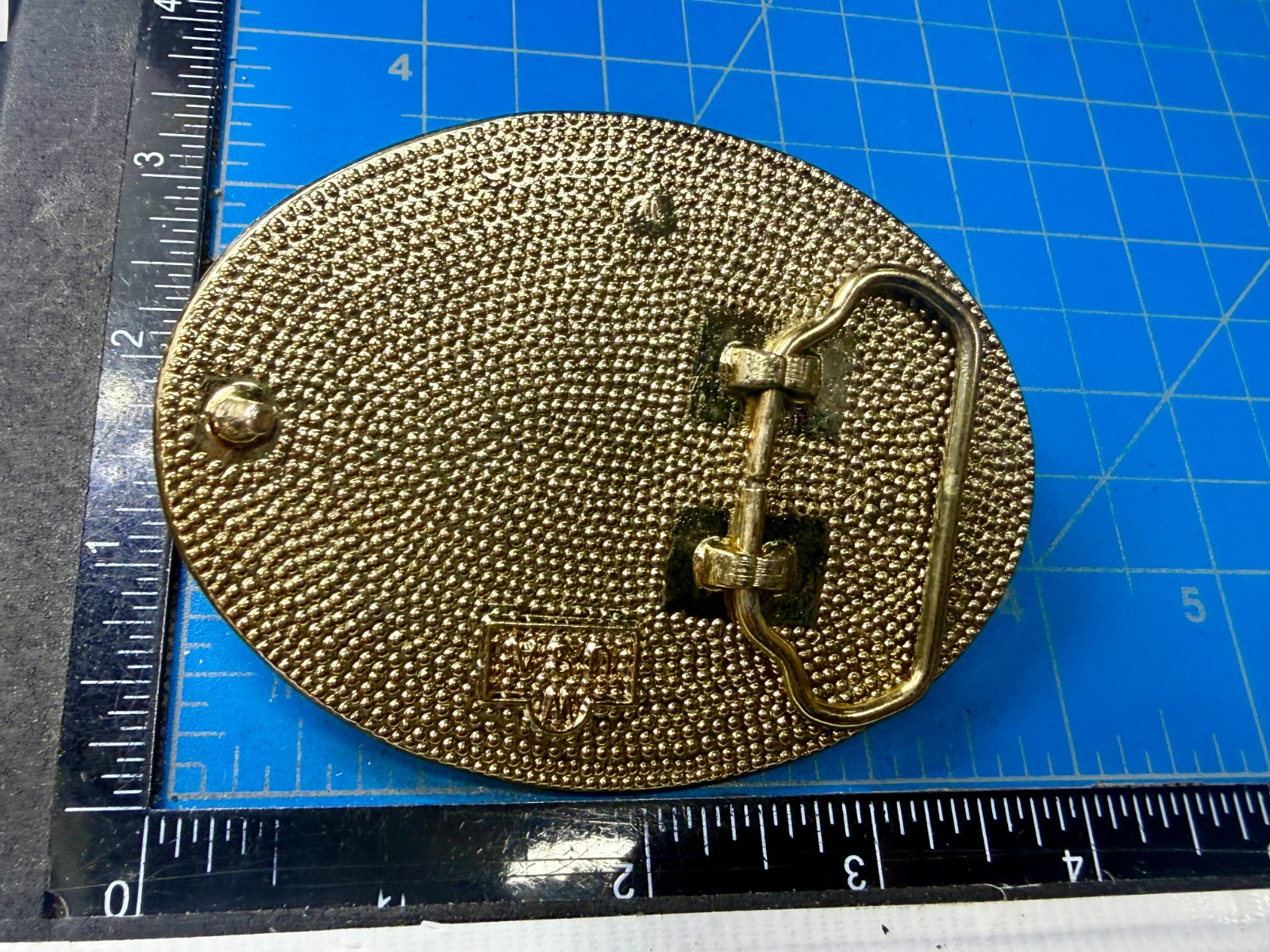 Flower Rhinestone Accented Floral Theme Etched Artisan Ladies Belt Buckle W USA