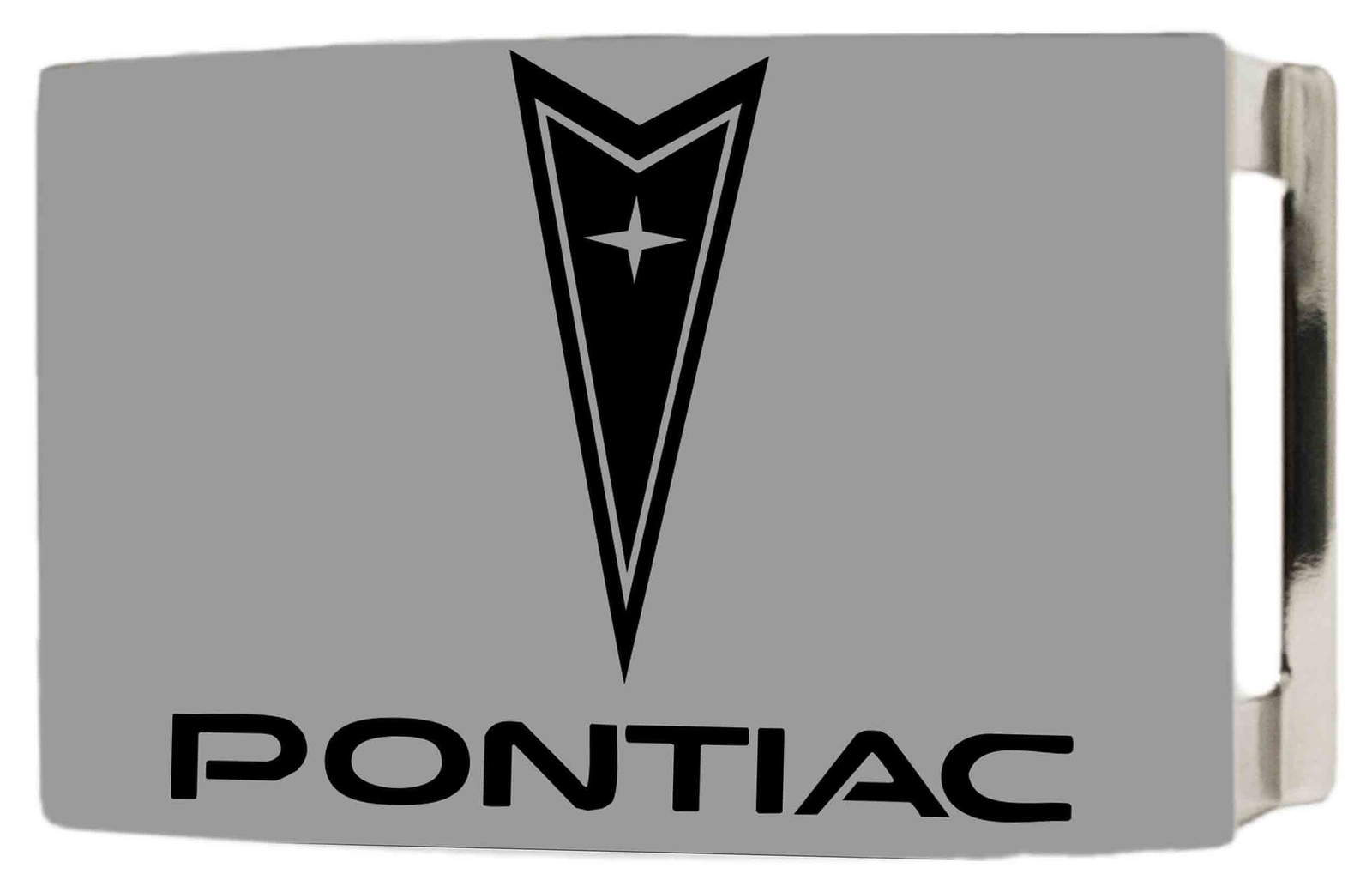Brushed Silver Pontiac Rock Star Buckle Official Licensed