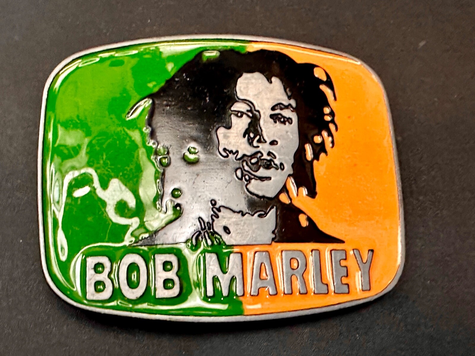 Bob Marley Rasta Multicolor Green Orange One Love Metal Belt Buckle