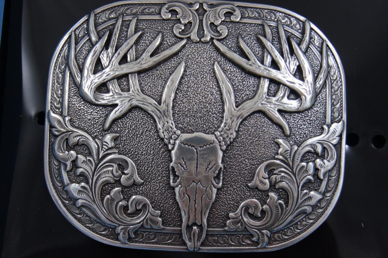 Nocona Western Buck Deer Skull Belt Buckle 37984