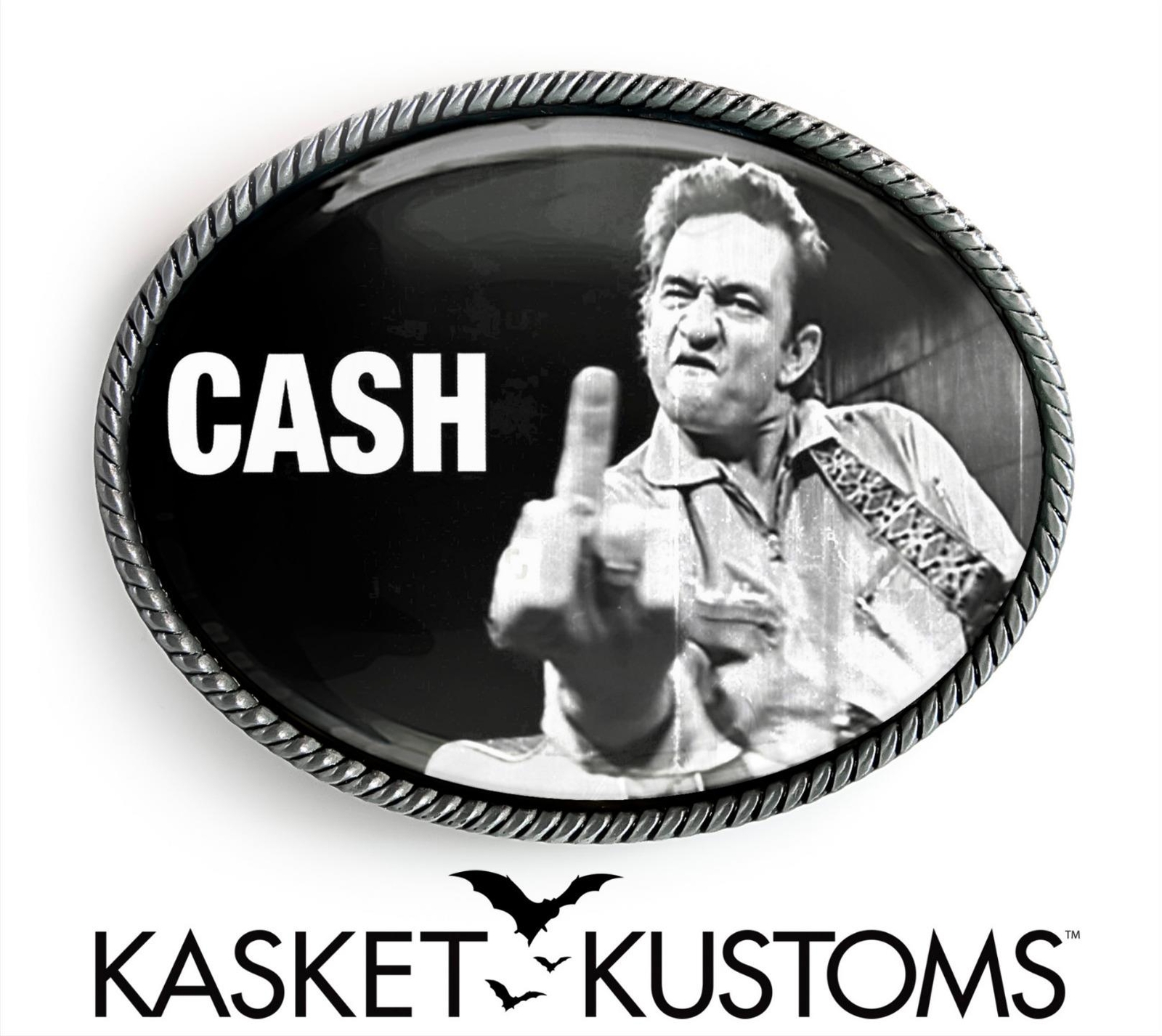 Johnny Cash Belt Buckle – Man in Black Handmade Silver Artisan Accessory – 499