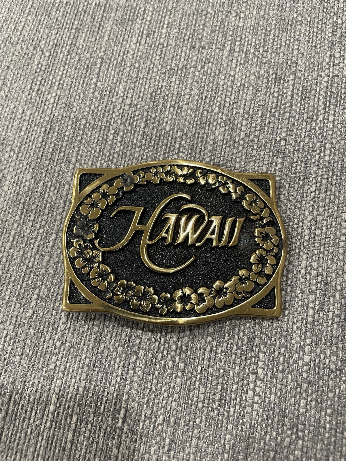 Heritage Mint Ltd Hawaii Floral Brass Western Belt Buckle AM-A510