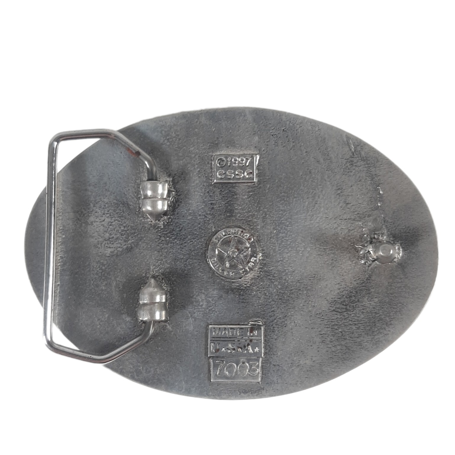 Belt Buckle Colorado Silver Star Western Horse Riding Diamond Cut BLACK/ SILVER
