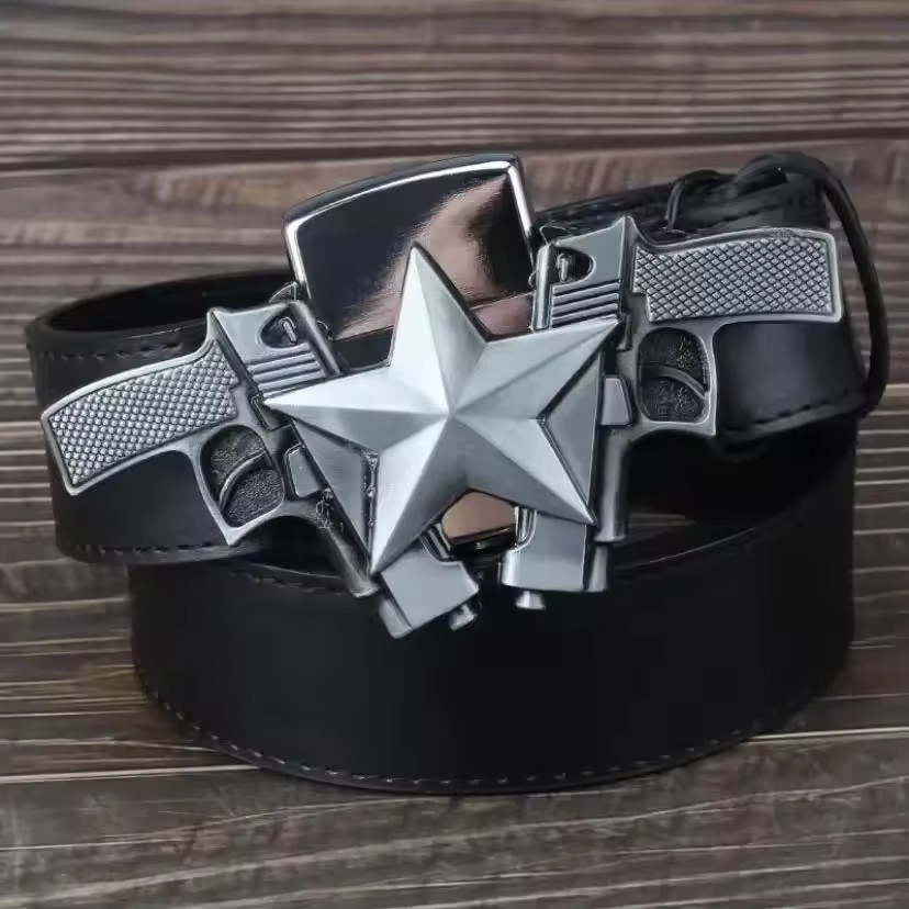 Men&rsquo;s Metal Belt Buckle Lighter – Refillable Novelty Outdoor Accessory