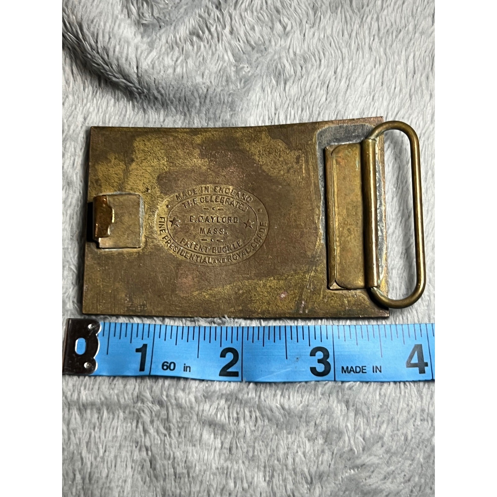 Vintage Union & Central Pacific Railroad Brass Belt Buckle Omaha to California