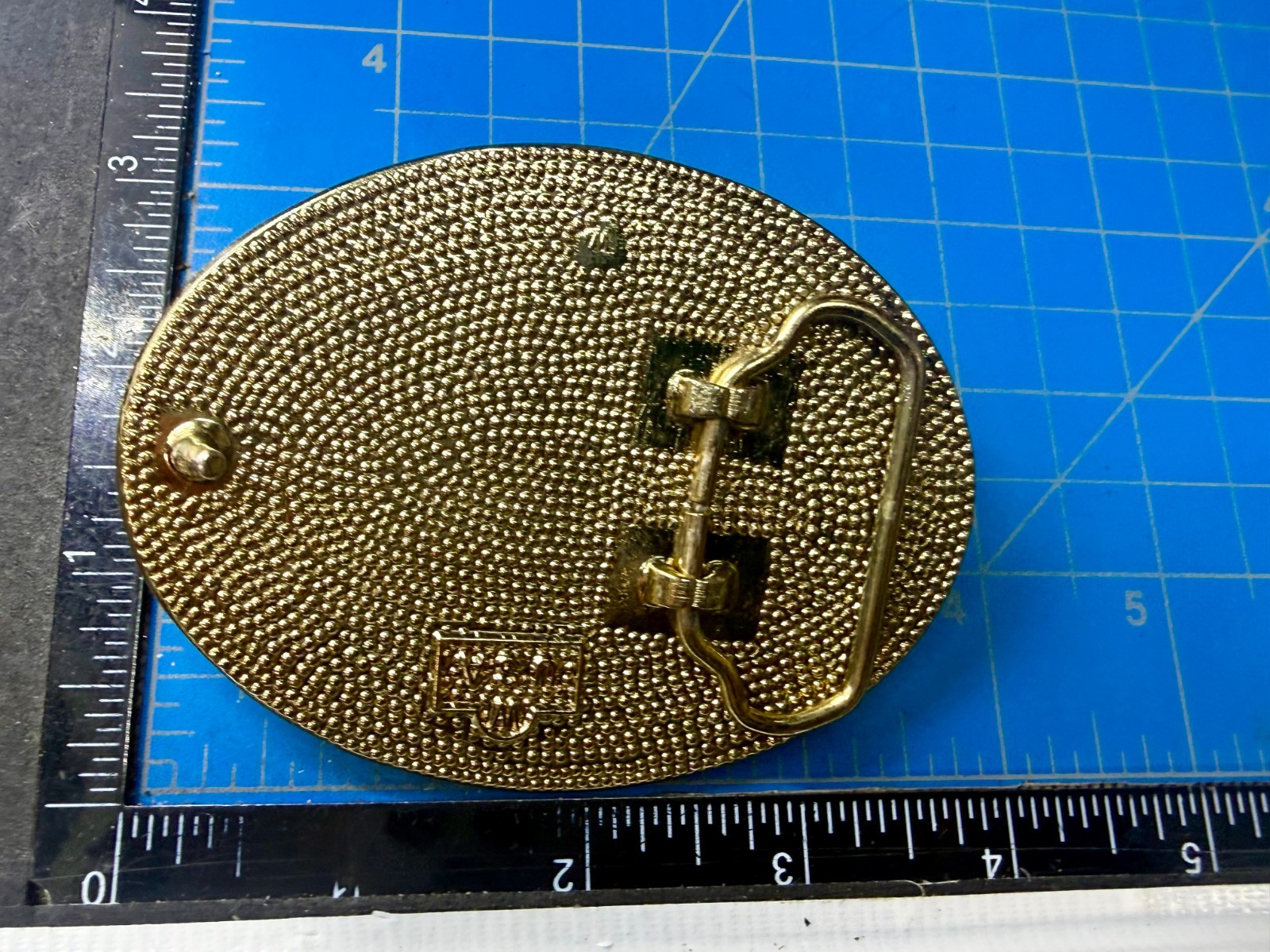 Flower Rhinestone Accented Floral Theme Etched Artisan Ladies Belt Buckle W USA